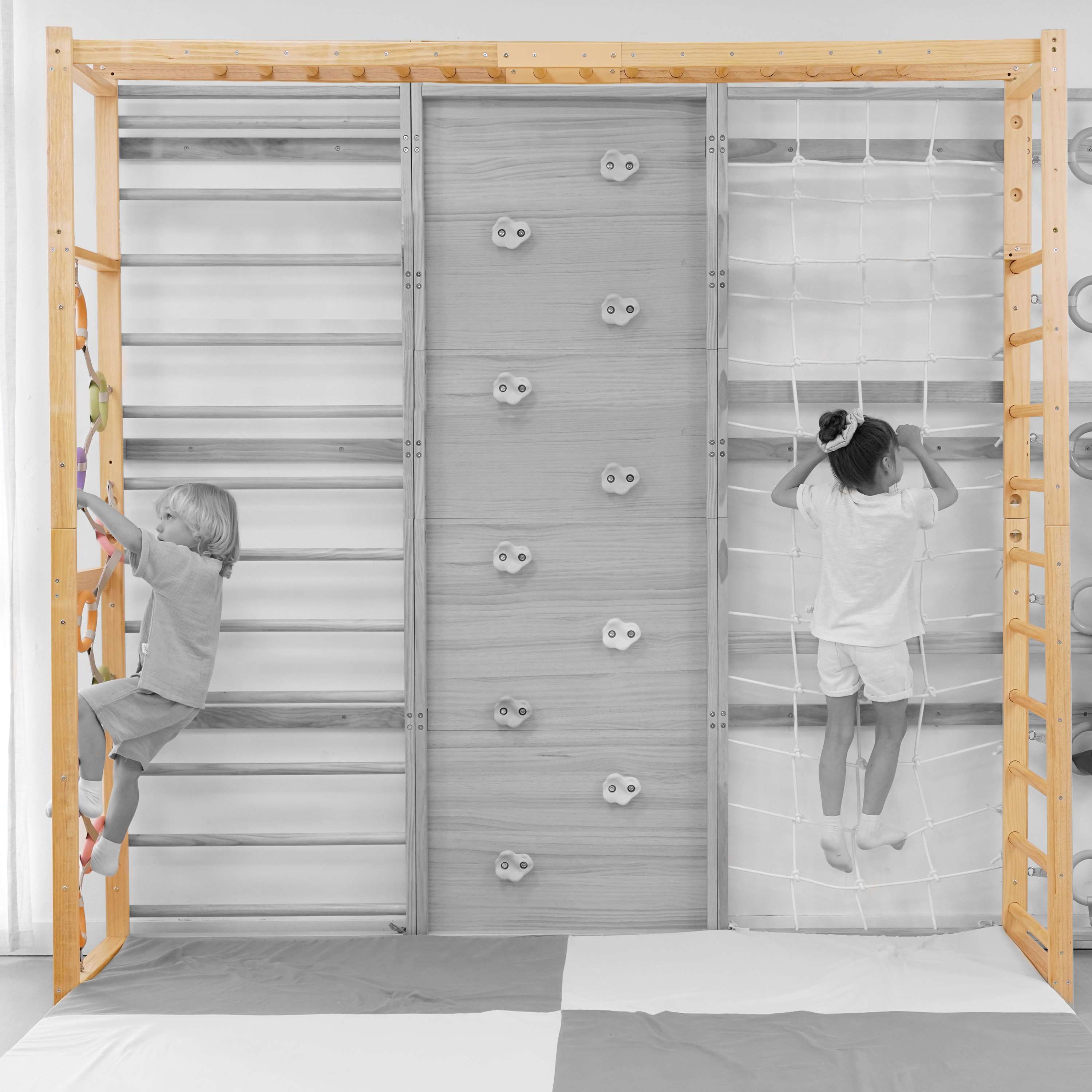 Monkey Bar Attachment – For 94.5 Inch MODULAR Walnut Swedish Ladder