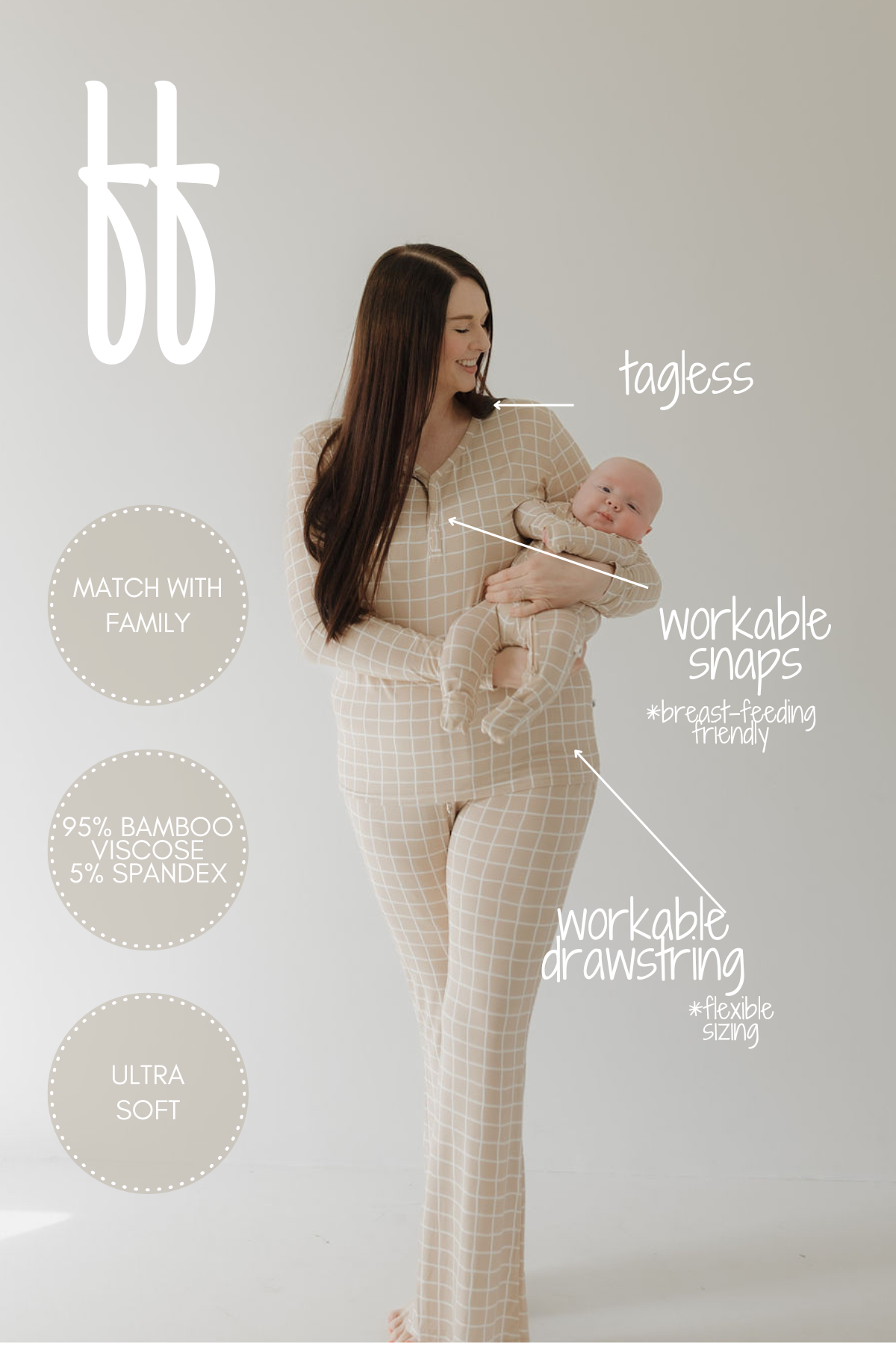 Women's Bamboo Pajama | Grid