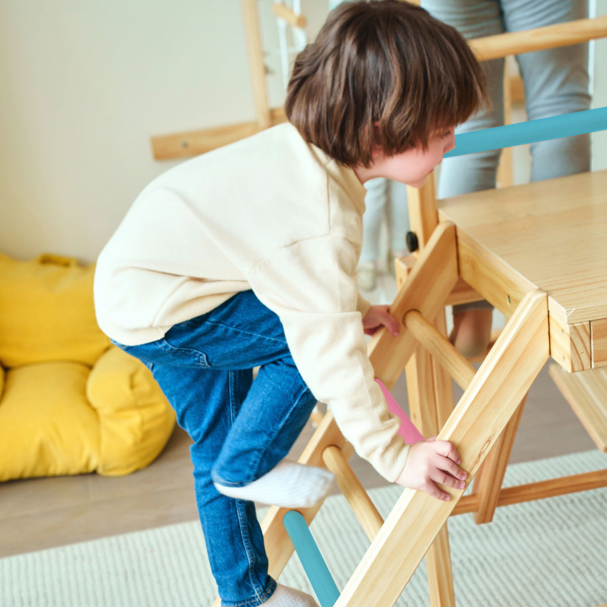 Grove Color Bars | Foldable Wall Mounted Indoor Jungle Gym, 8-in-1
