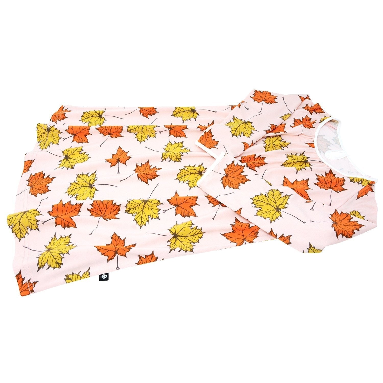 Sweetheart Dress - Pink Leaves