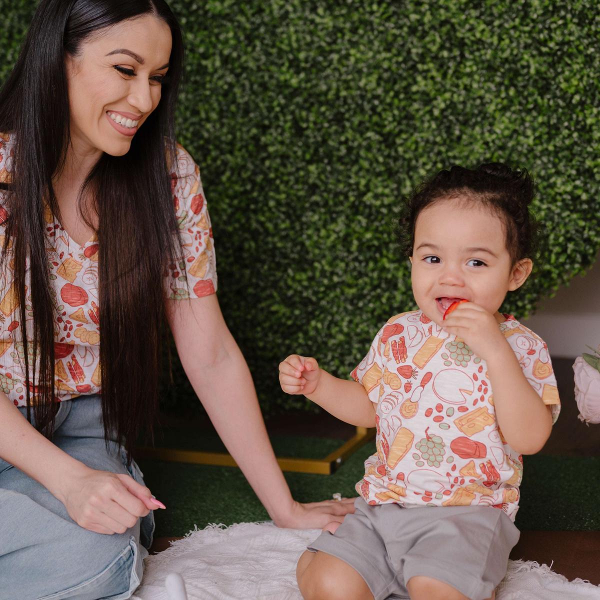 Adult V-Neck Tee - Charcuterie