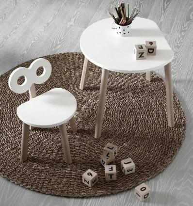 Half Moon Table in White  Ooh Noo