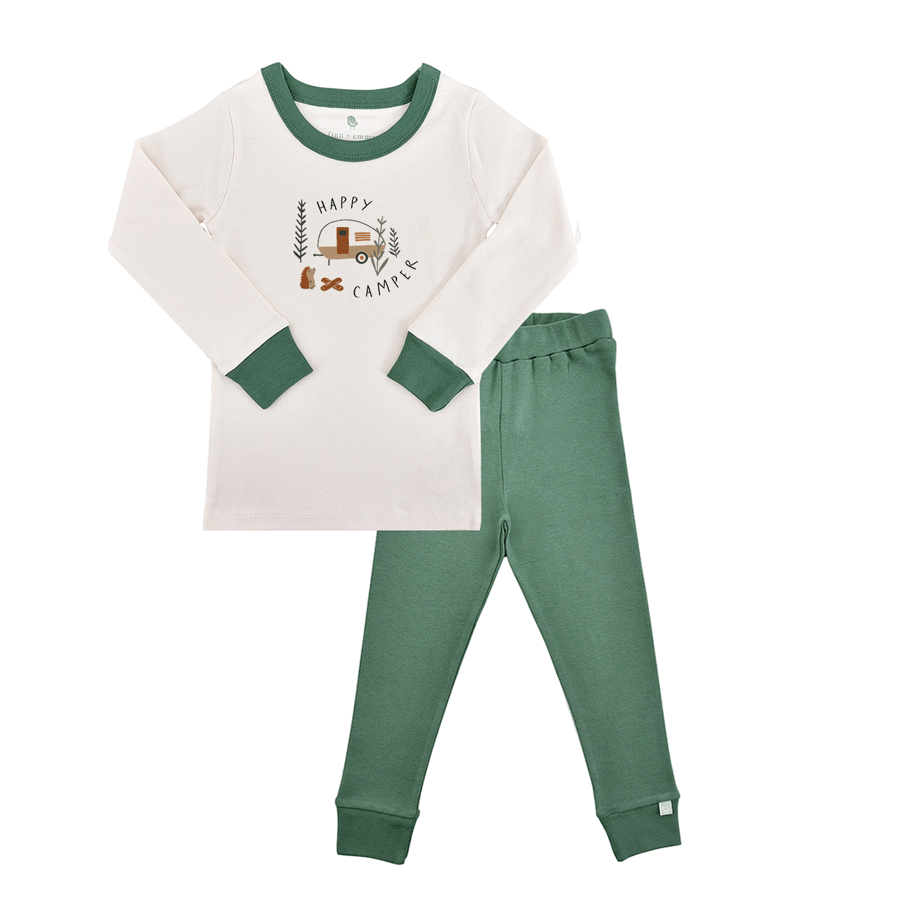 pajamas | happy camper pine green