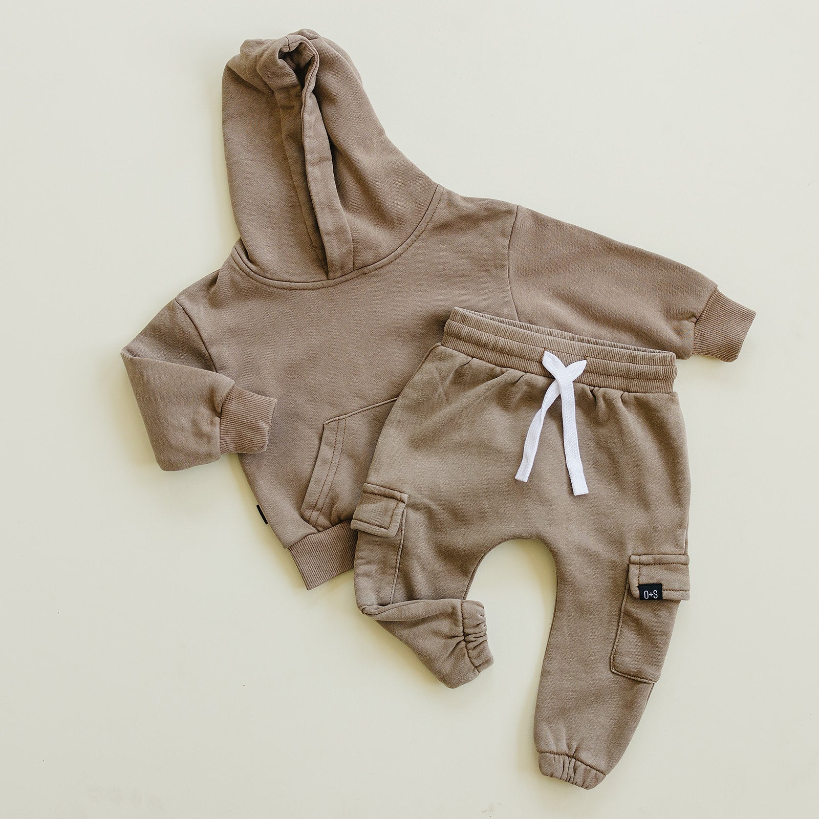 Harlow Jogger Set Olive + Scout Brown 3-6M