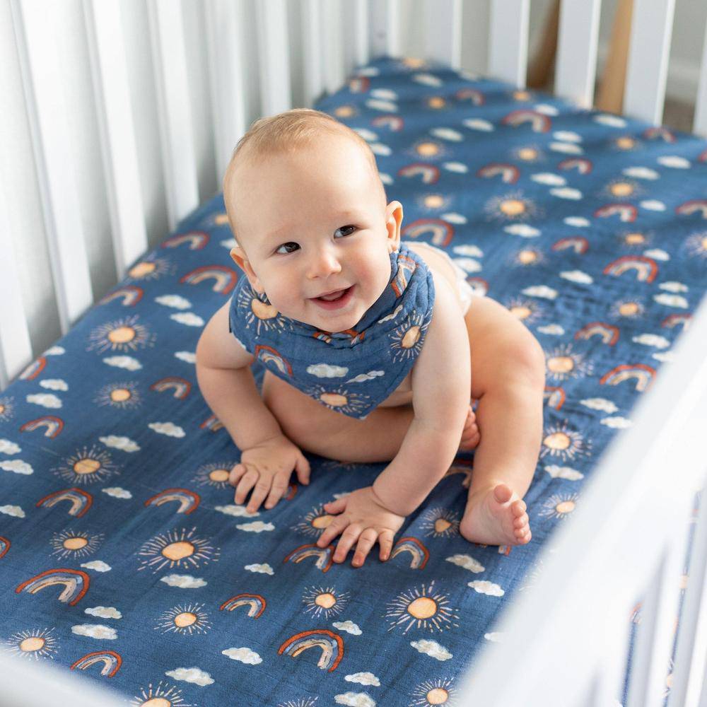 Hello Sunshine Crib Sheet Crib Sheet Bebe au Lait