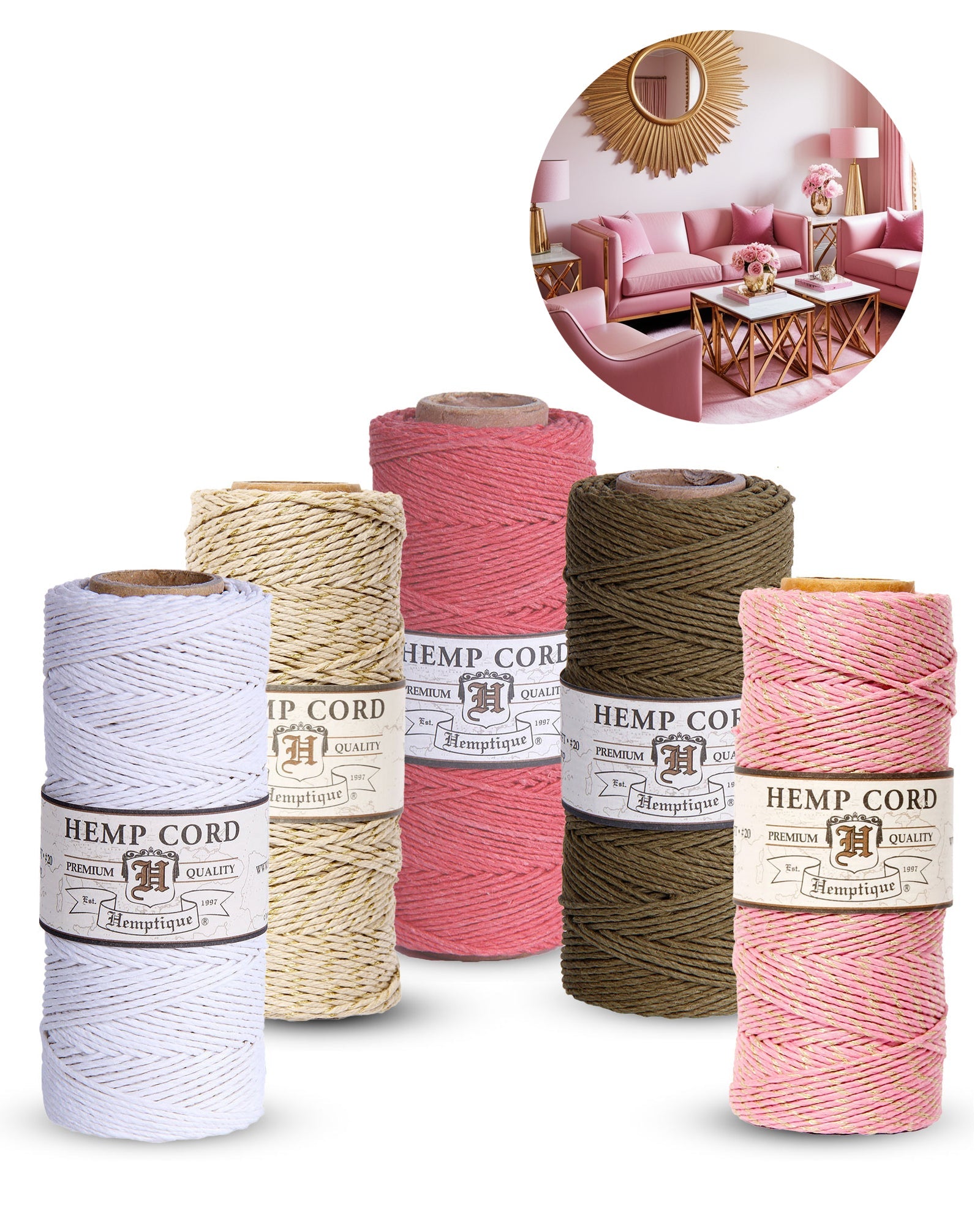 Value Packs #20 (1mm) Hemp Cord Spools