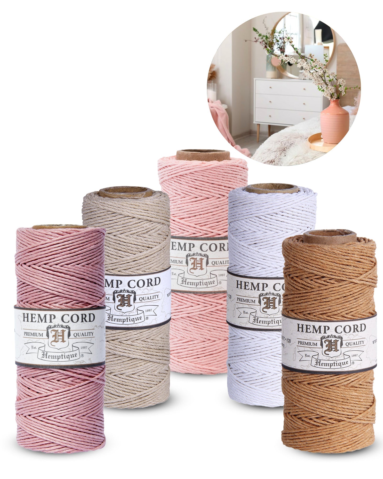Value Packs #20 (1mm) Hemp Cord Spools