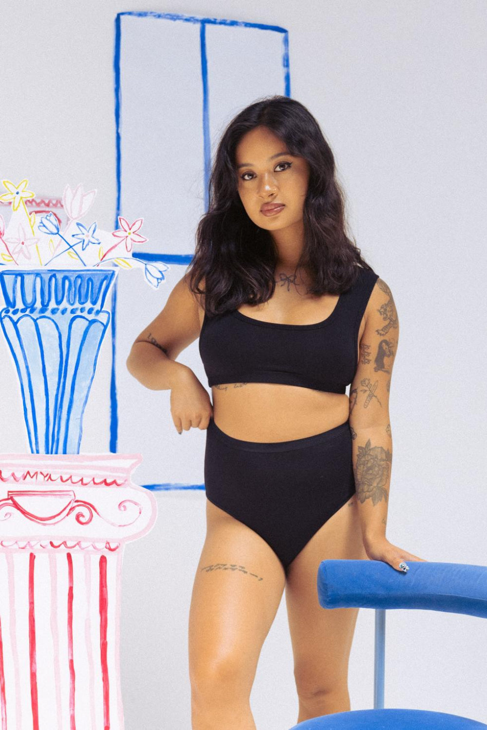 High Waist Thong - Black - FINAL SALE