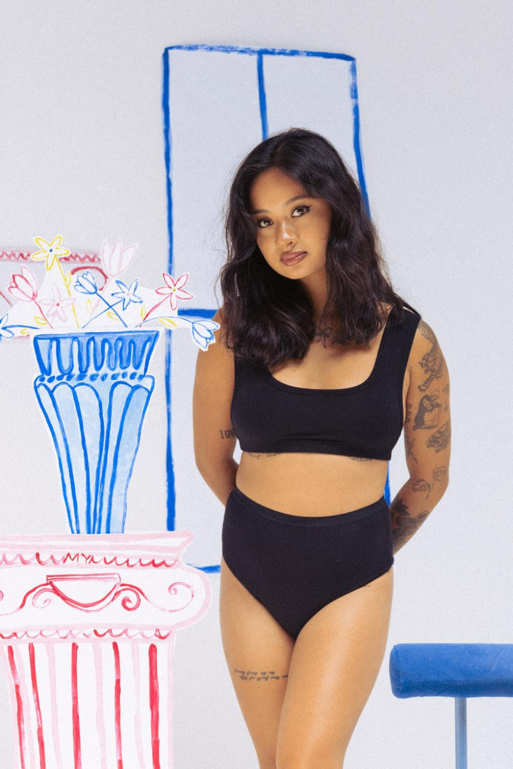 High Waist Thong - Black - FINAL SALE