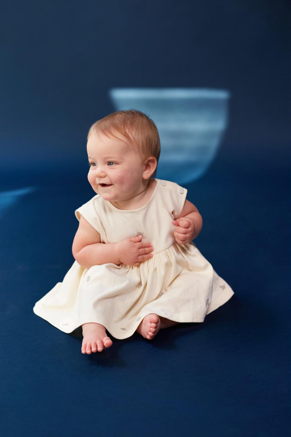 Baby Fit & Flare Dress - Cream