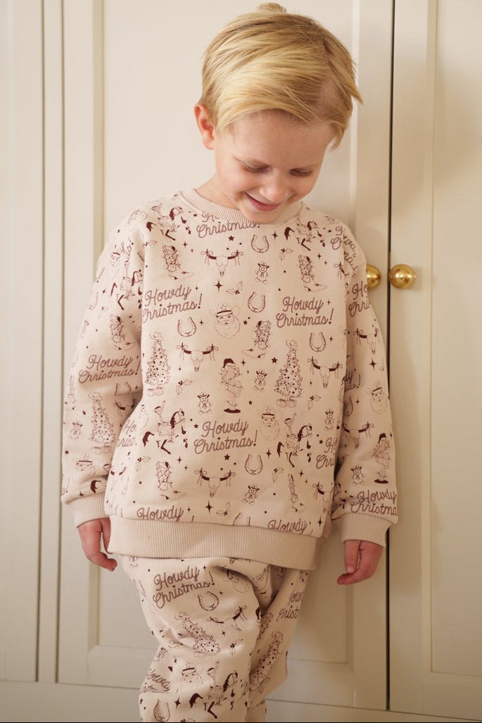 Howdy Christmas Sweat Set