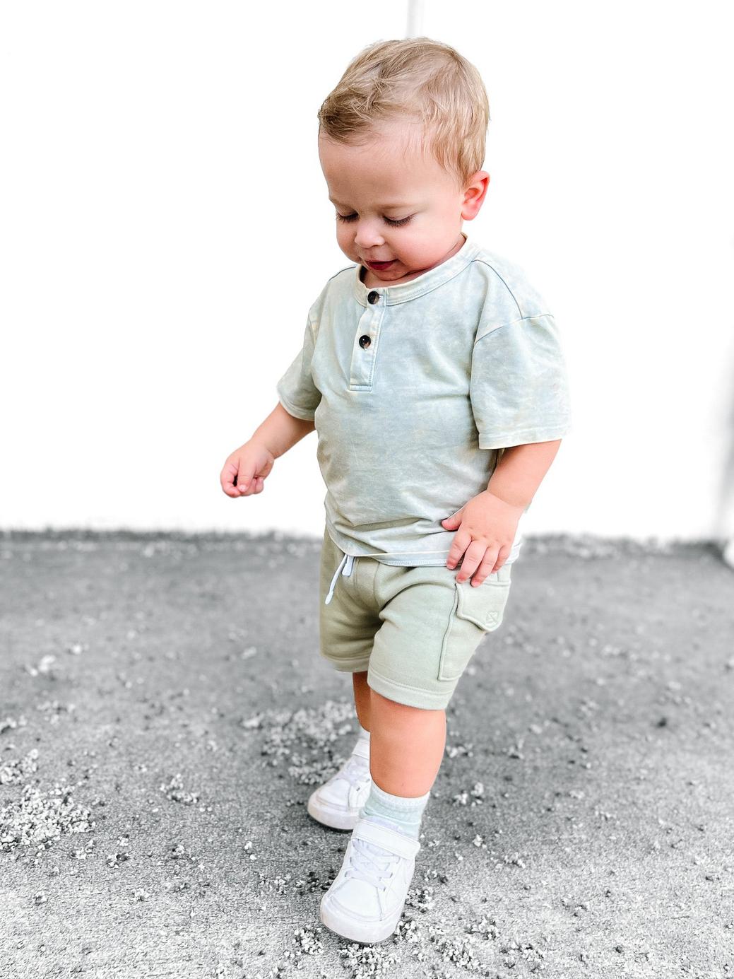 Baby Cargo Sweatshort - Green