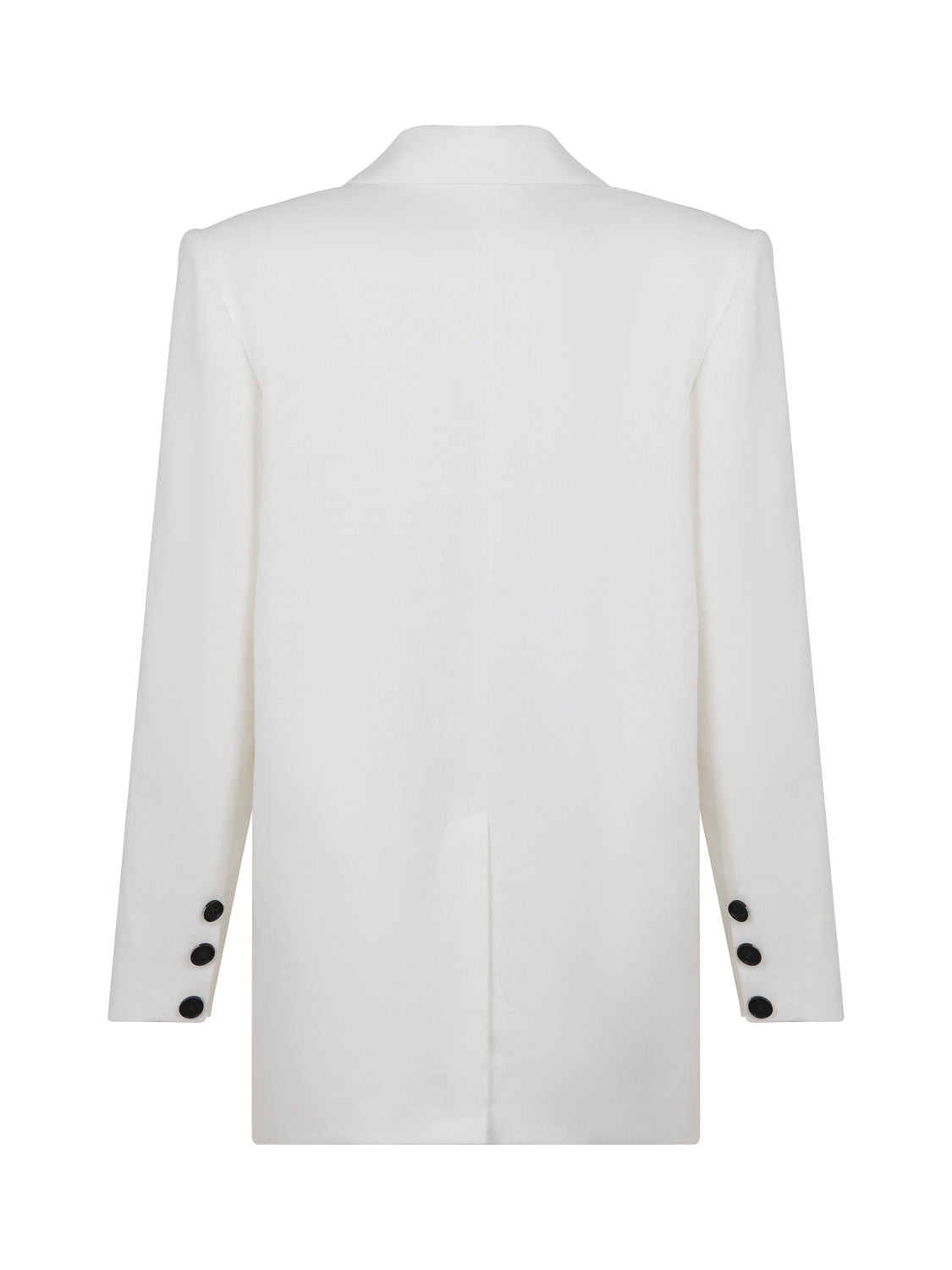 Double-Breasted Linen Jacket - Ecru