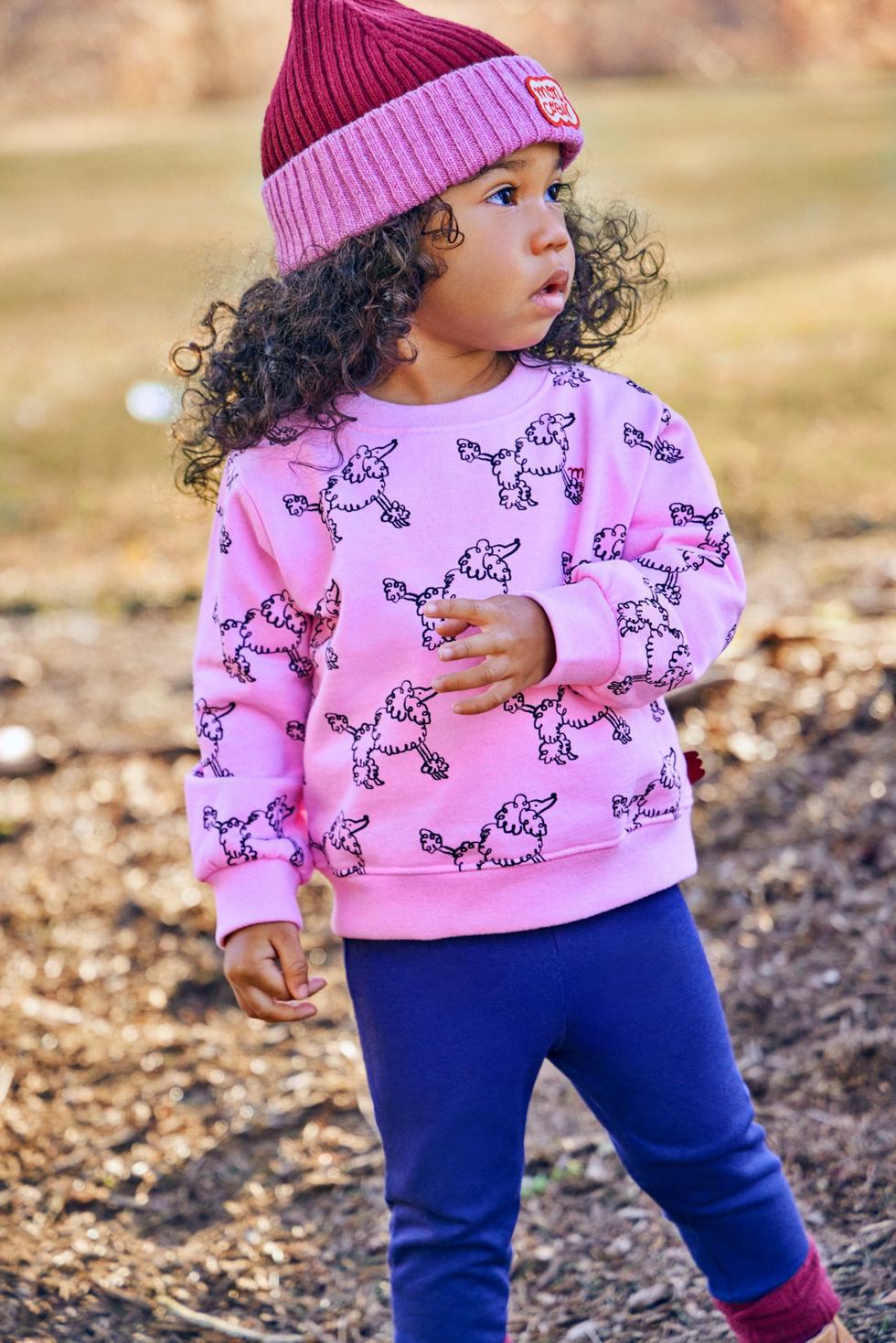 Recycled Cotton Coco Baby Sweatshirt - Bonbon Pink