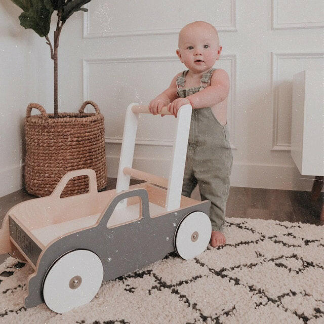 Luma Buggy: Natural Birch Truck Handcrafted Baby Wooden Push Walker Cart Push Walker Luma Goods Co.