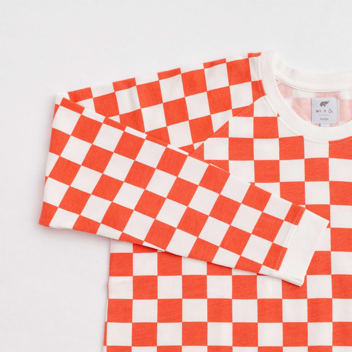 Adult Printed Crewneck Sweatshirt - Red Check