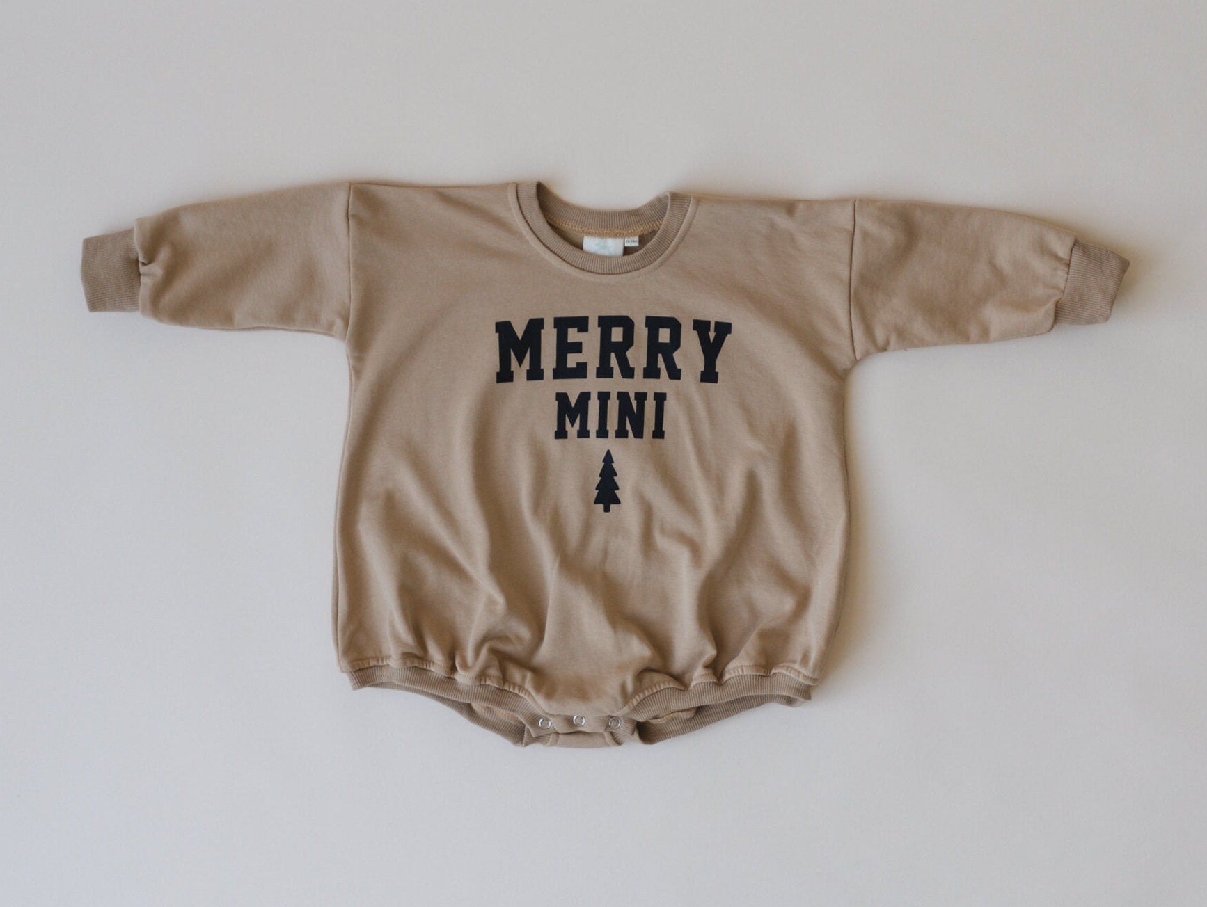 Merry Mini Christmas Sweatshirt Romper