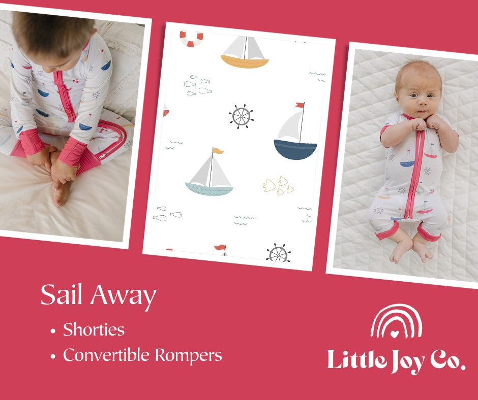 Sail Away Bamboo Shorty Romper *9-12 months left