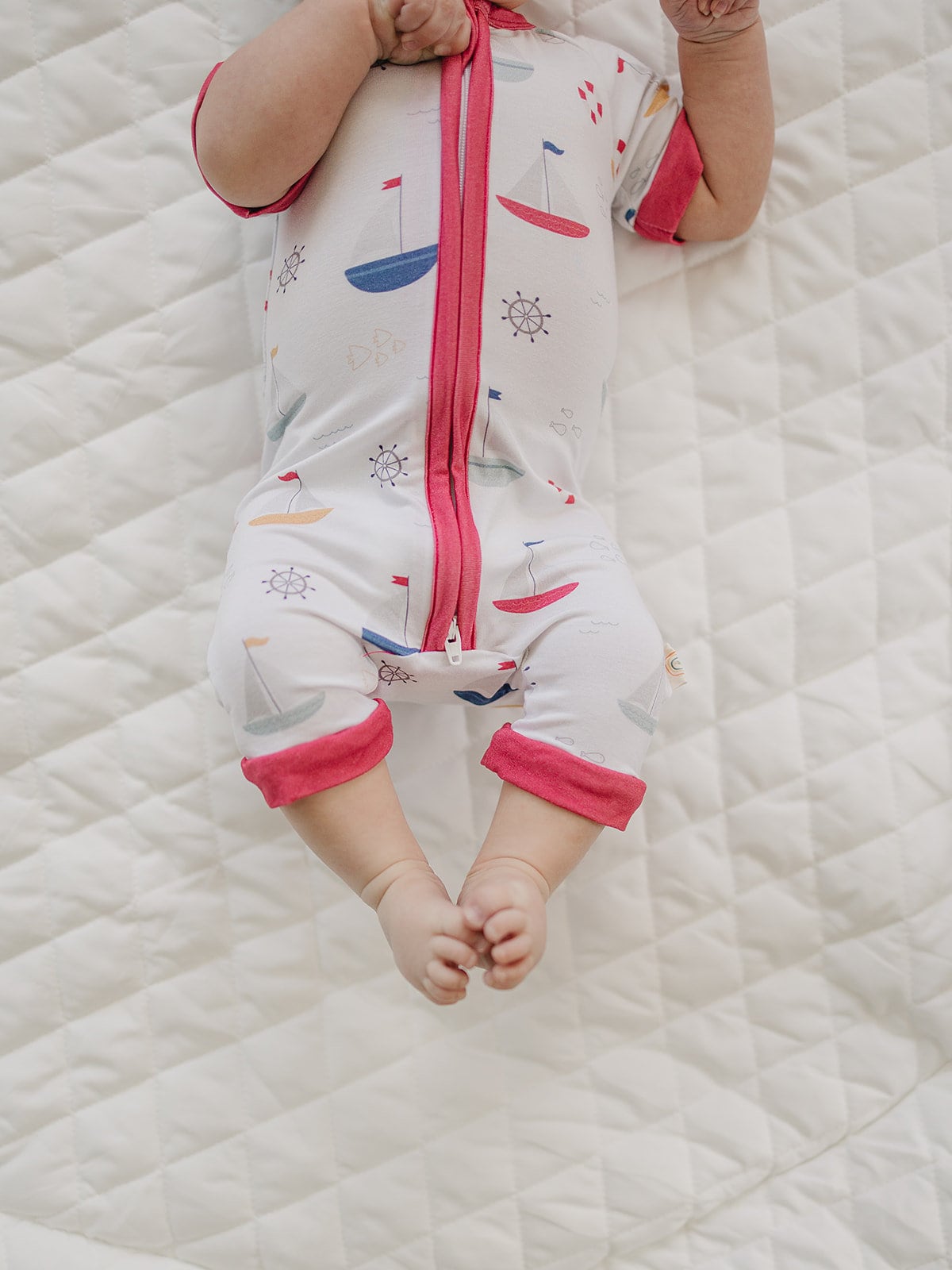 Sail Away Bamboo Shorty Romper *9-12 months left