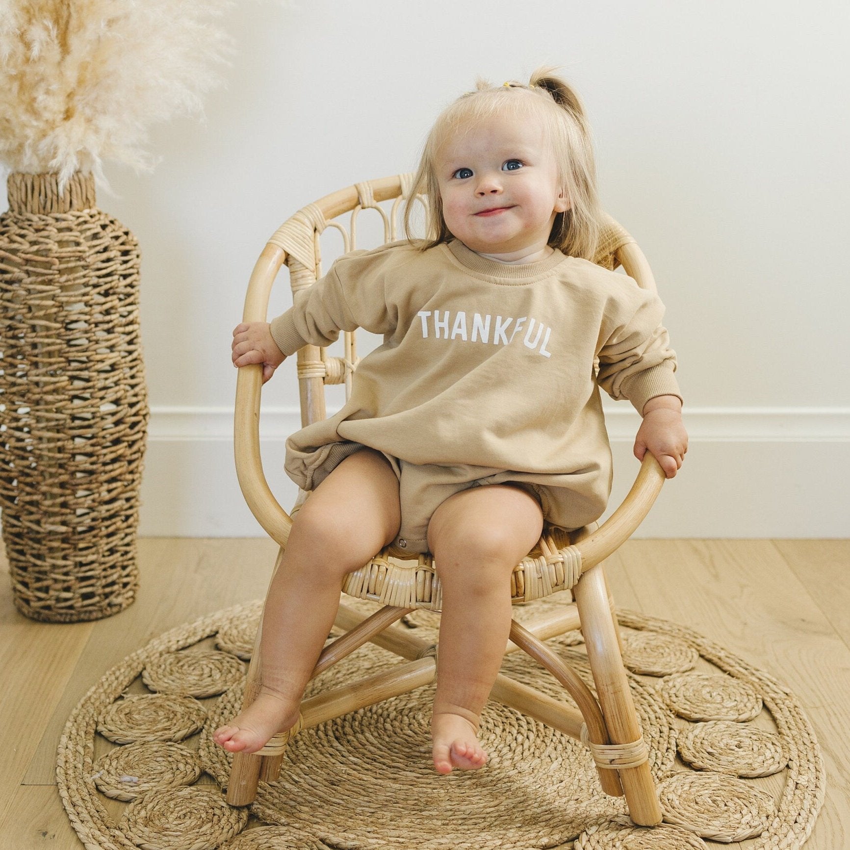Thankful Sweatshirt Romper - more colors