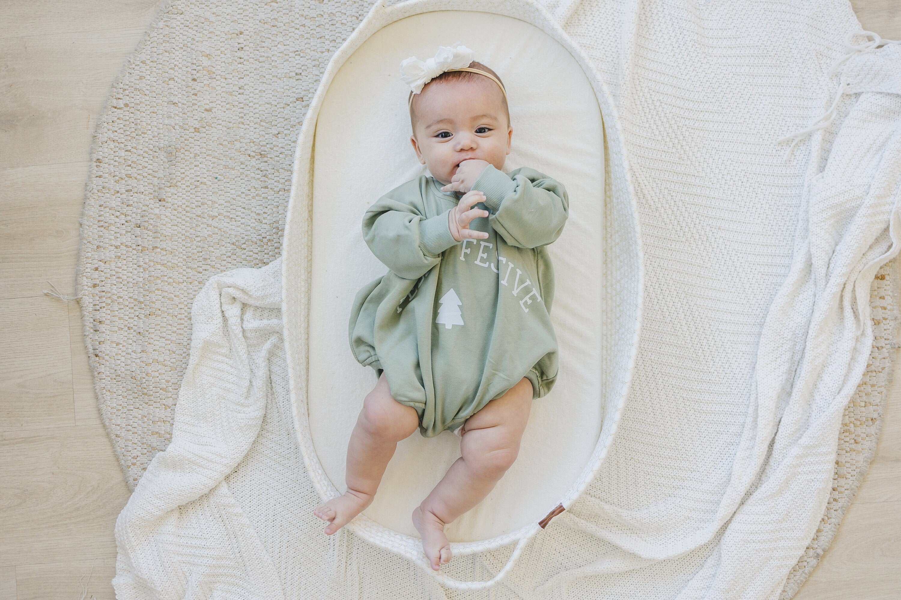 Feelin' Festive Christmas Sweatshirt Romper