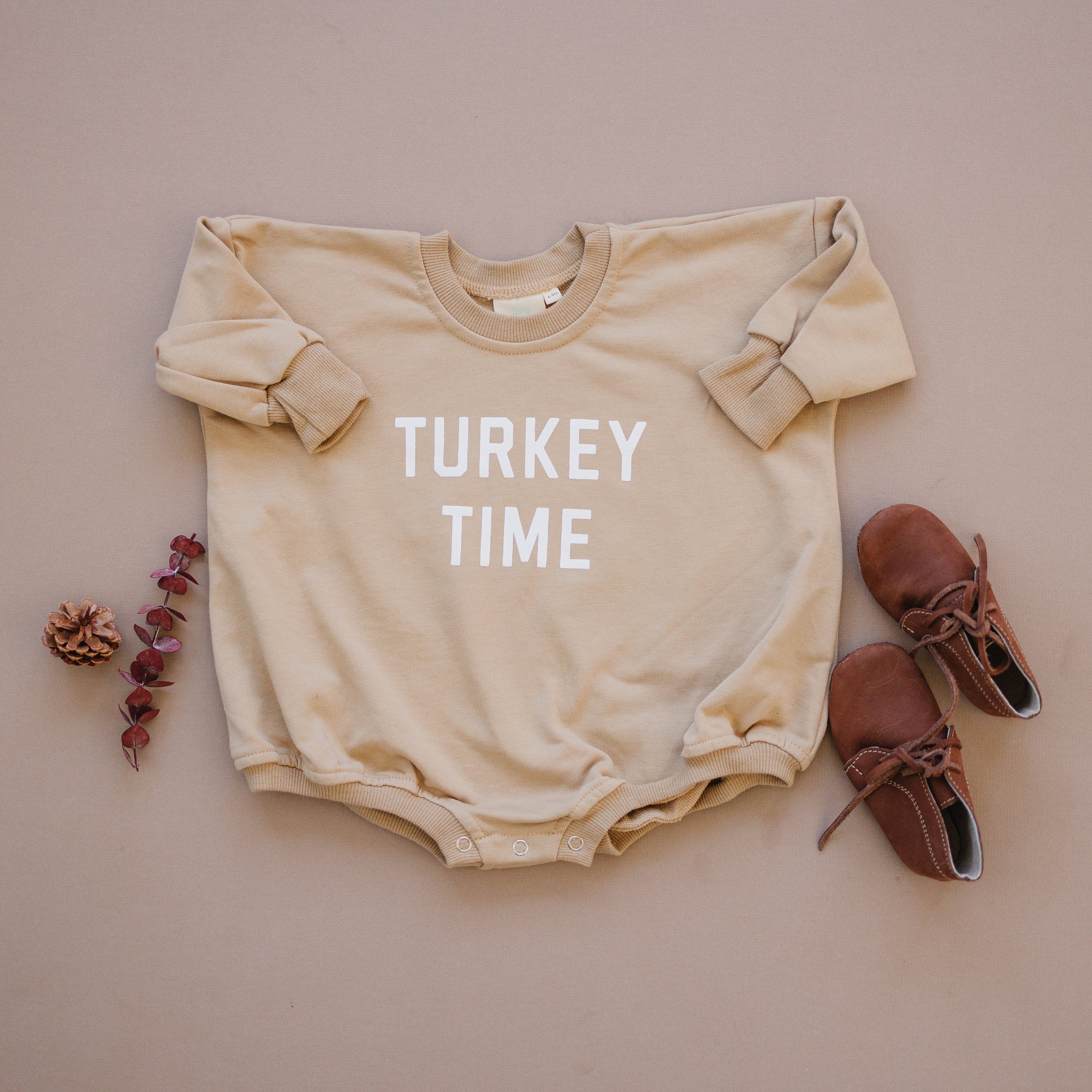 Turkey Time Sweatshirt Romper - more colors