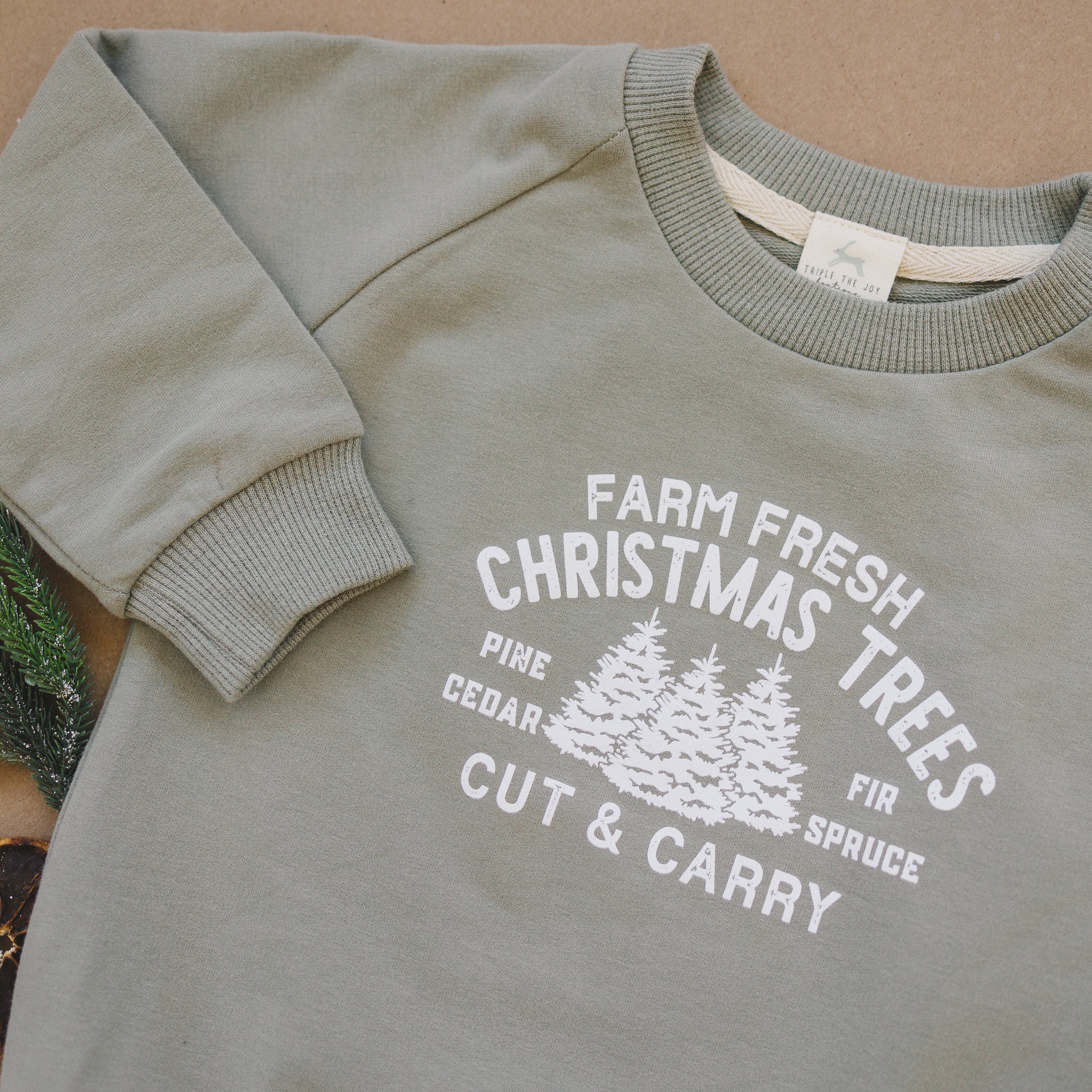 Farm Fresh Christmas Trees Organic Cotton 2pc Jogger Set