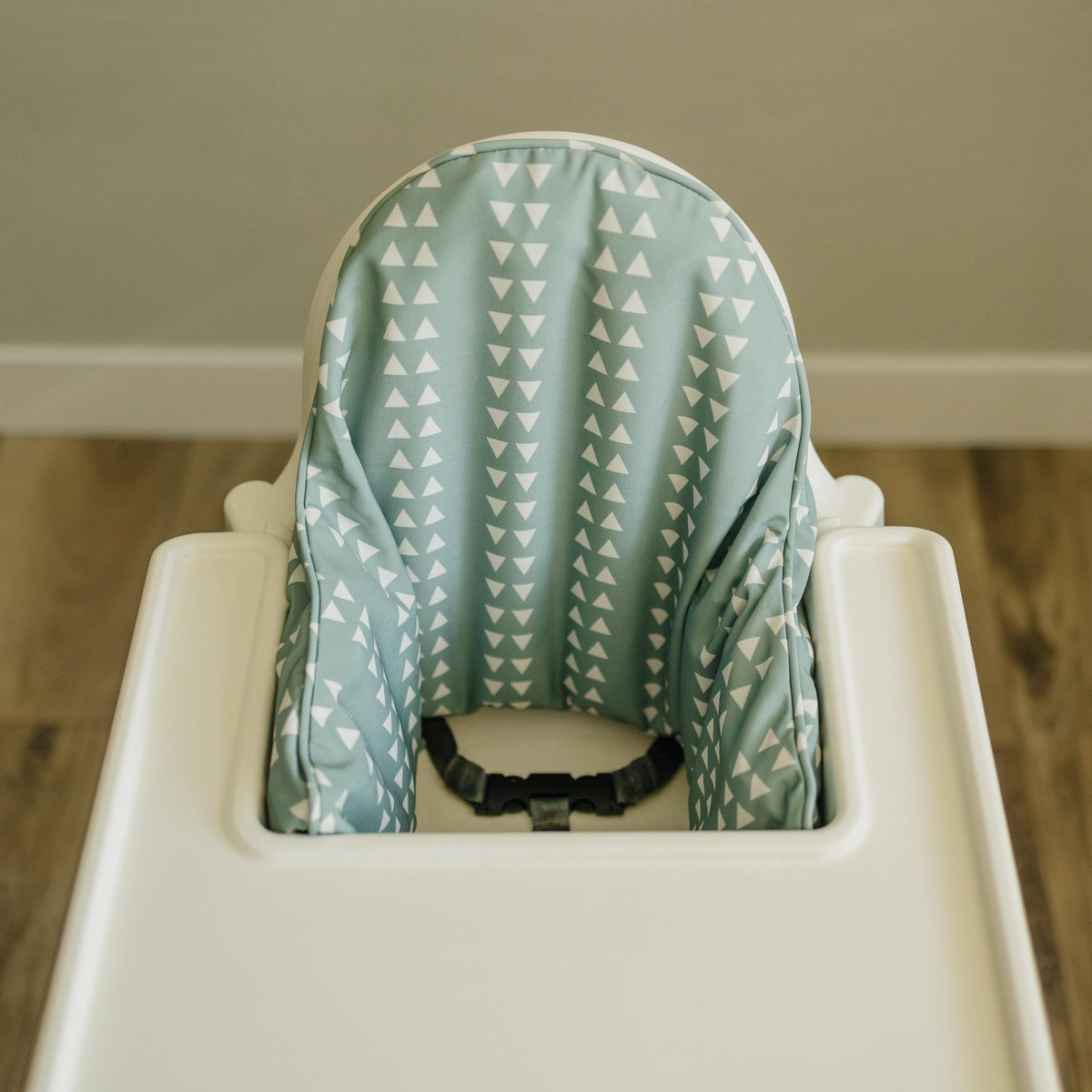 IKEA Antilop Highchair Cushion Cover: Sage Green Geo, Wipeable