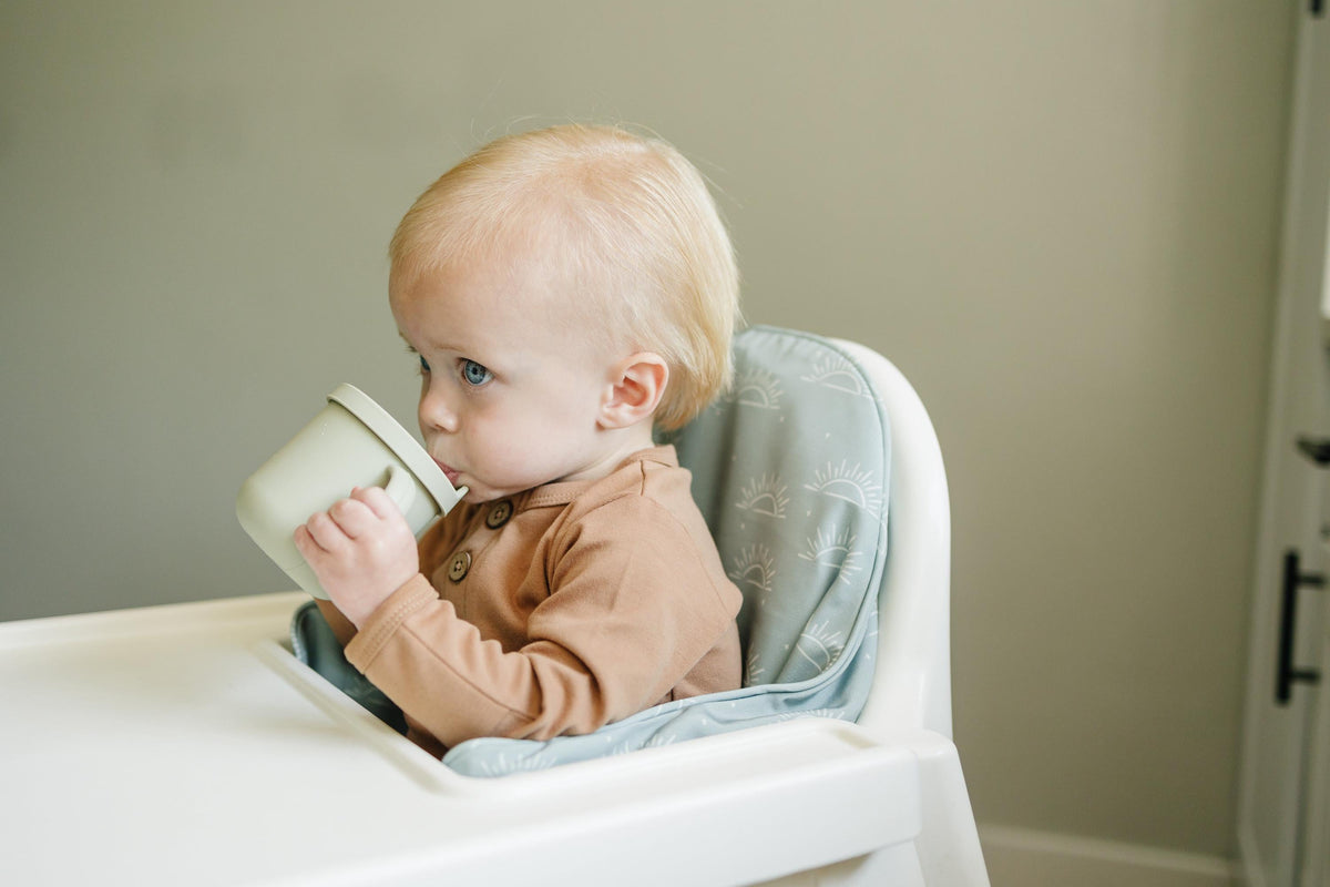 Sage Green Suns IKEA Antilop Highchair Cushion Cover - Wipeable, Highchair Accessories
