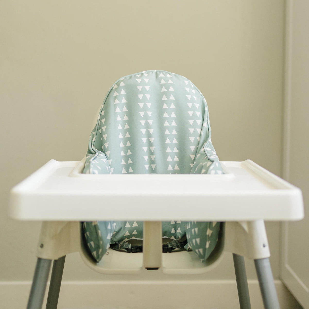 IKEA Antilop Highchair Cushion Cover: Sage Green Geo, Wipeable