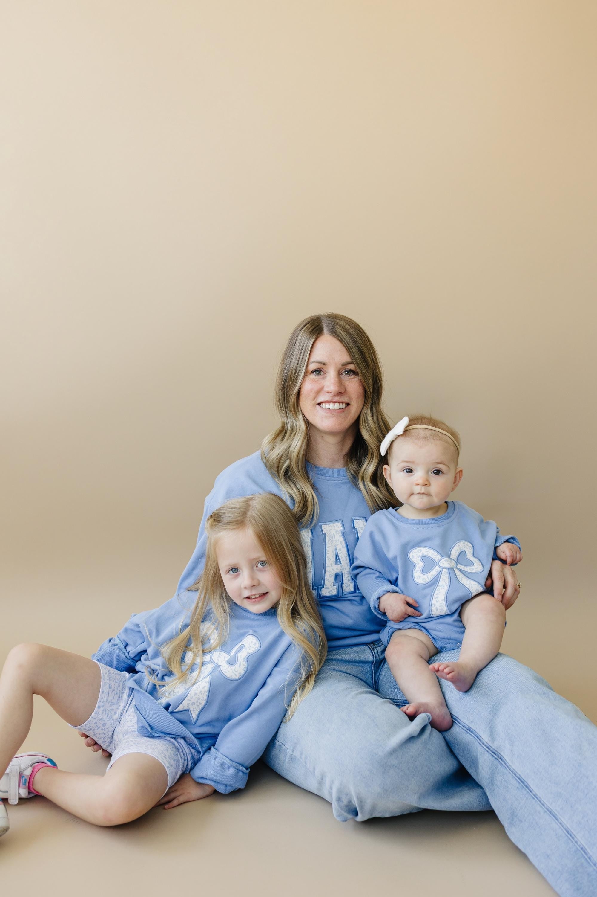 Mama Applique Crewneck Sweatshirt - Embroidered Womens Crew Sweatshirt - Mommy and Me Matching Outfit