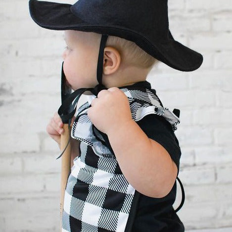 White Buffalo Plaid Flutter Bapron BapronBaby