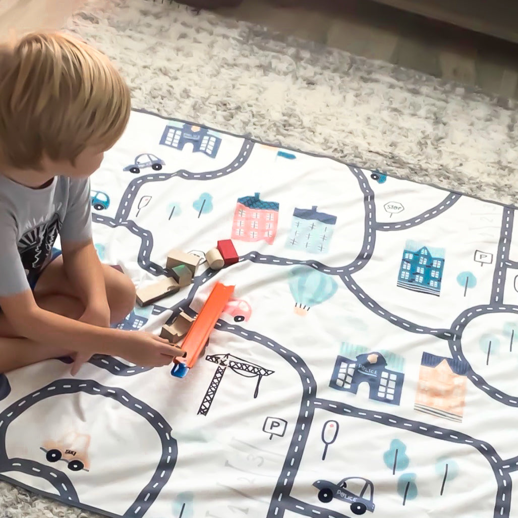 Tiny Town Splash Mat - A Waterproof Catch-All for Highchair Spills and More! BapronBaby
