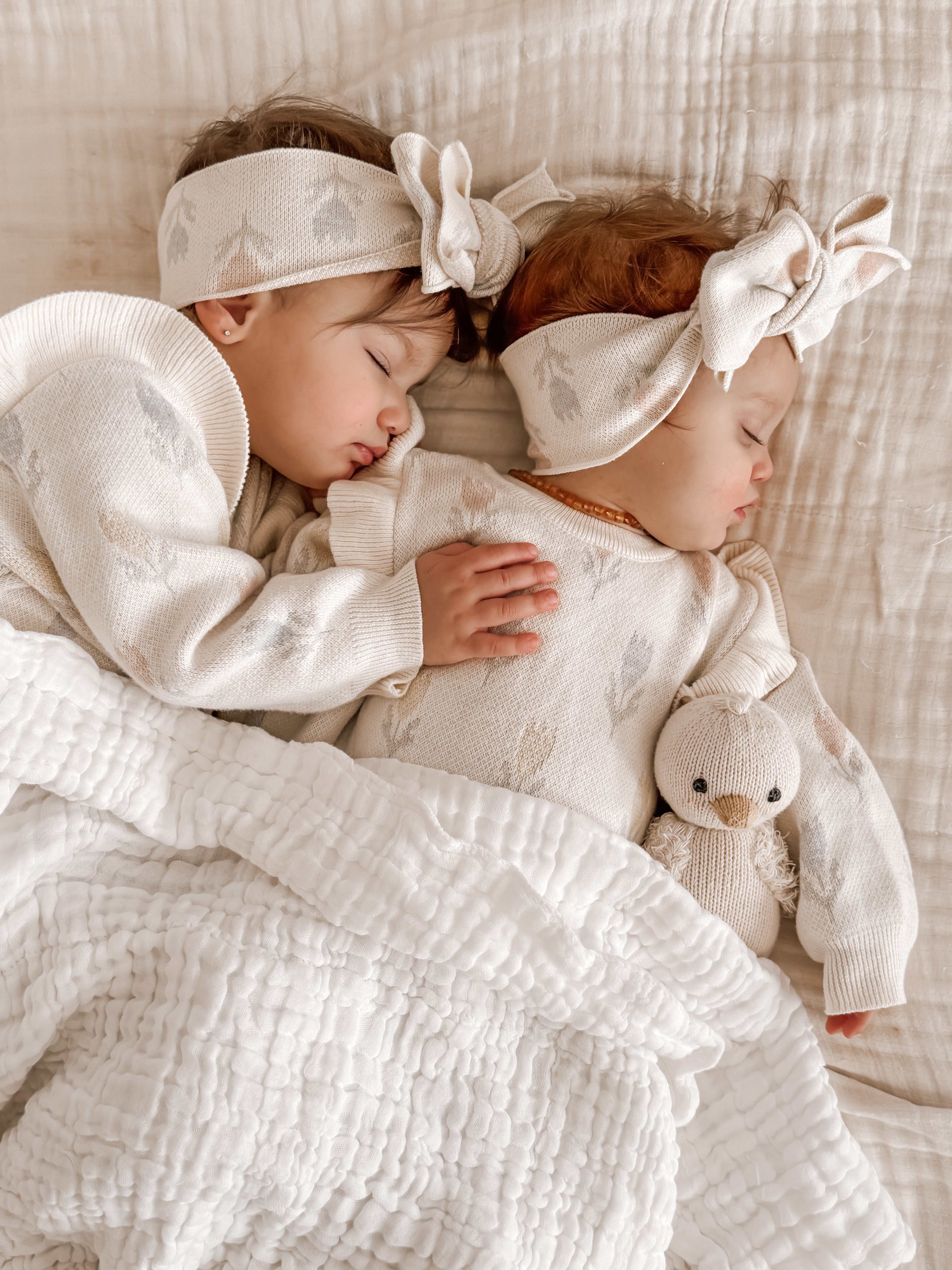 Luna + Luca Cotton Gauze Baby Blanket - White