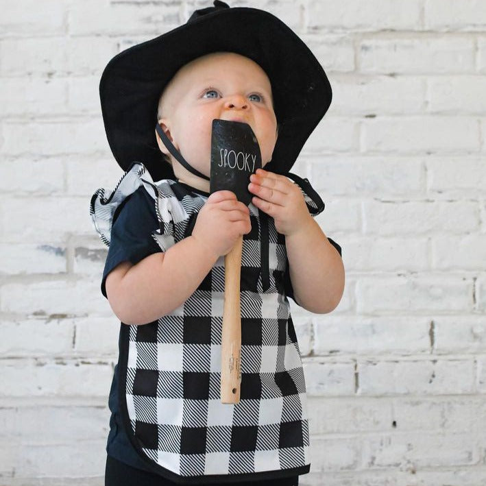 White Buffalo Plaid Flutter Bapron BapronBaby