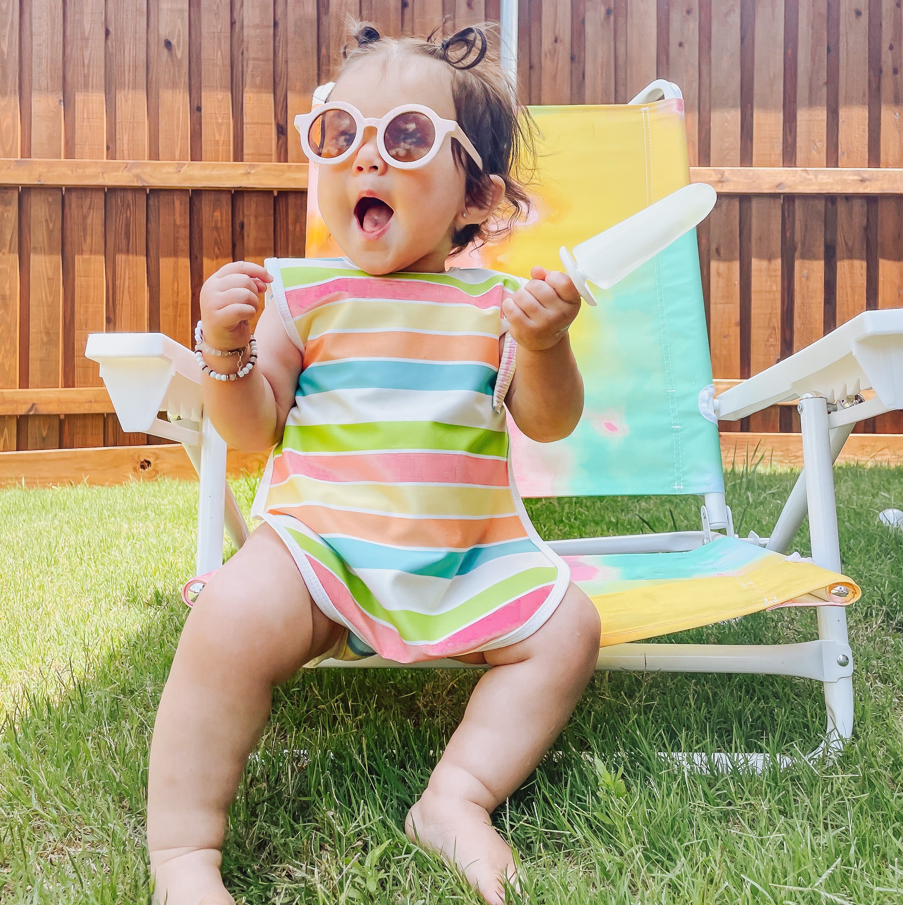 Rainbow Stripes Bapron BapronBaby