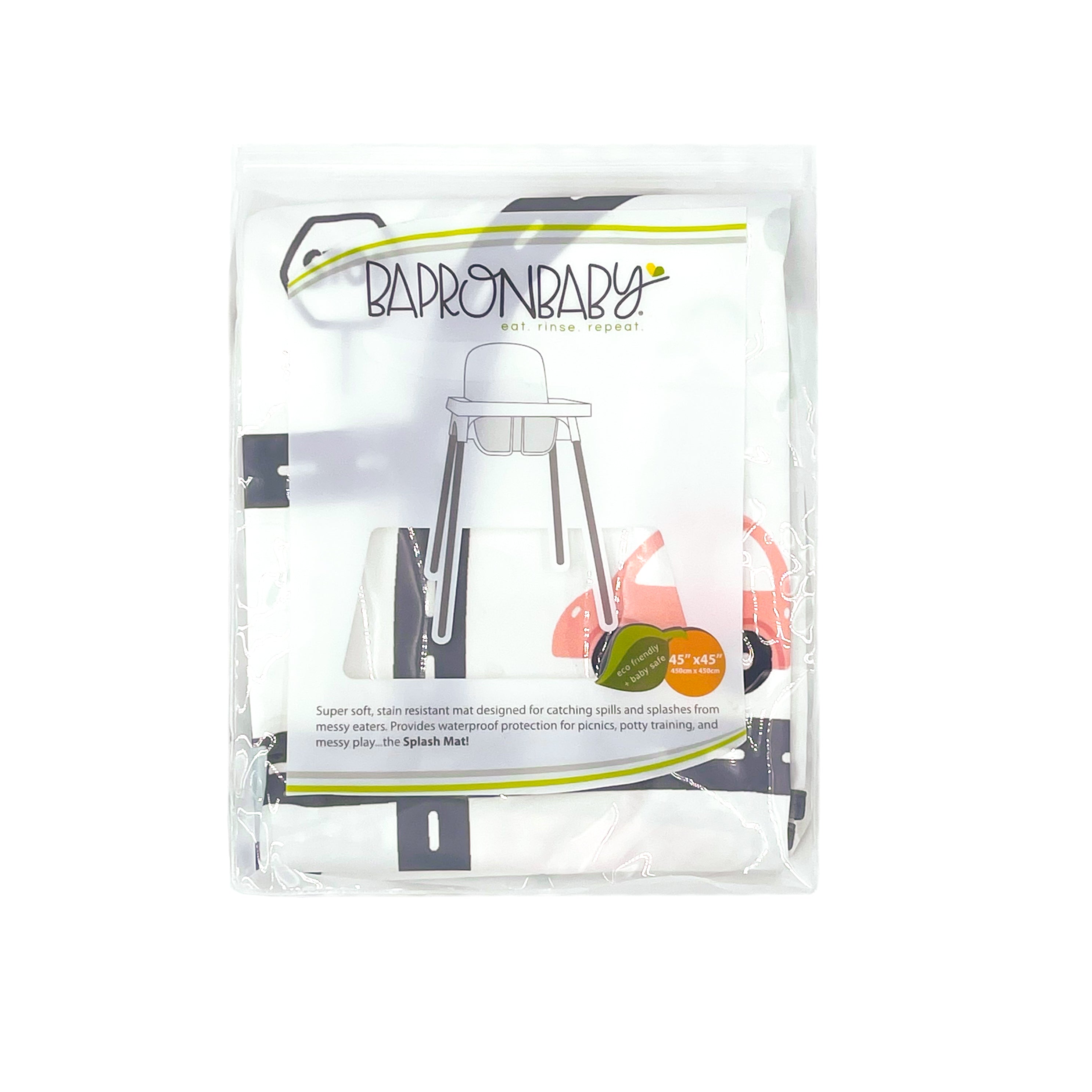 Tiny Town Splash Mat - A Waterproof Catch-All for Highchair Spills and More! BapronBaby