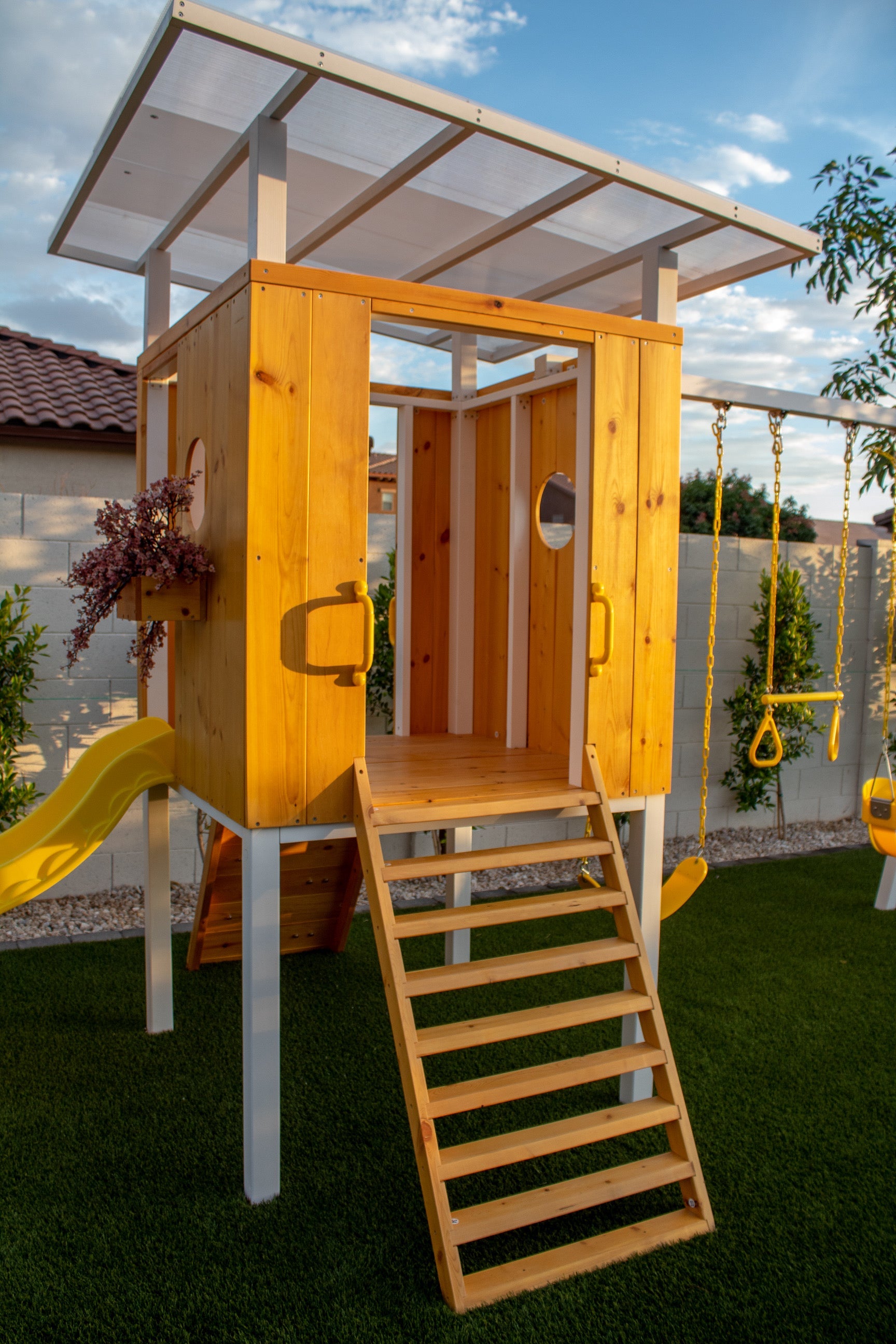 Forest - Modern Backyard Outdoor Swing Set 2 Swings And Trapeze Bar Outdoor Avenlur.com