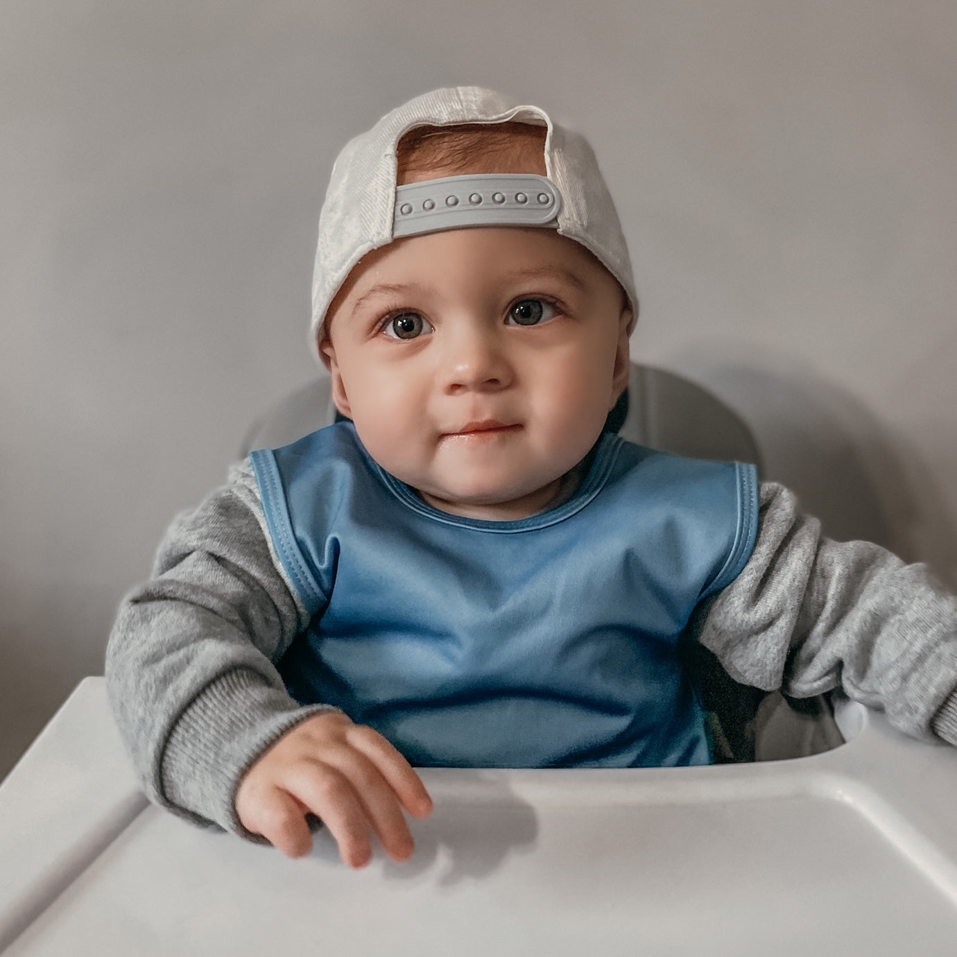 Solid Dusty Blue Minimalist Bapron BapronBaby