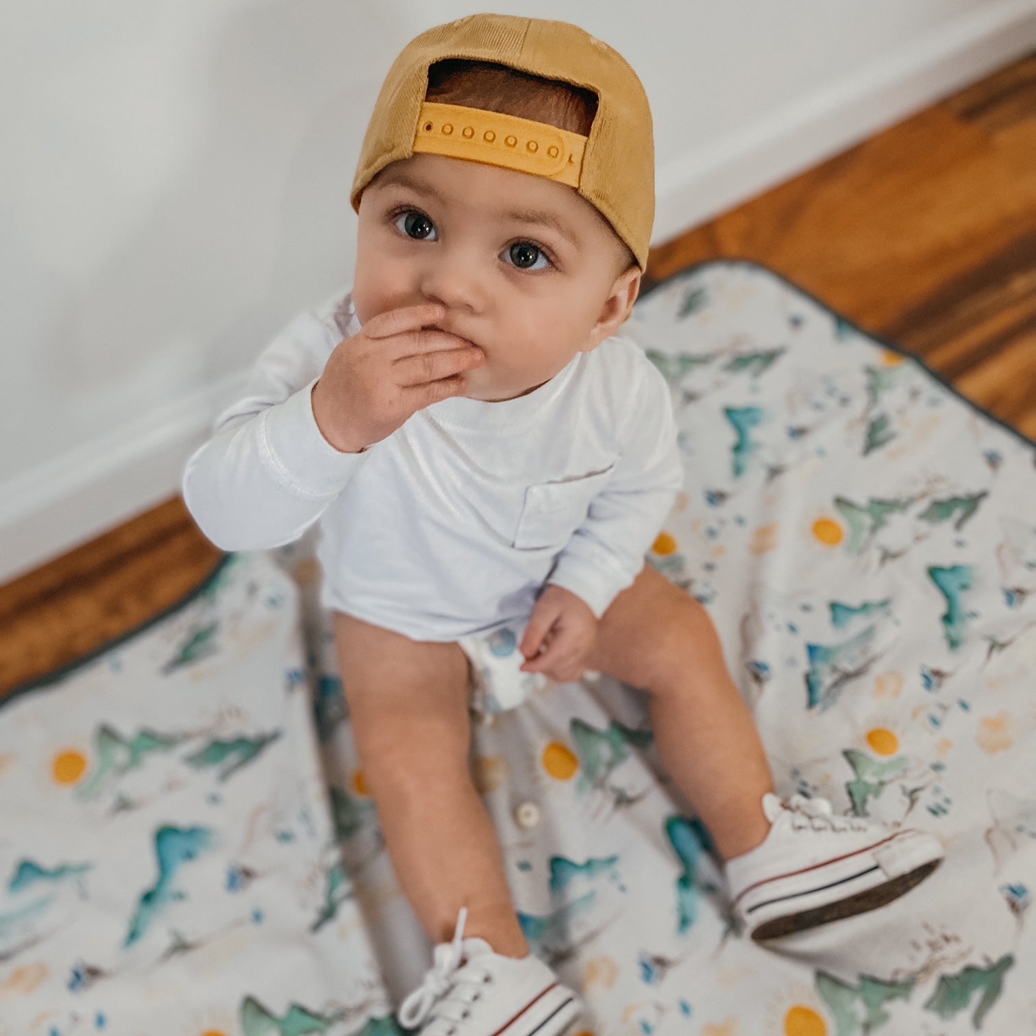 Mountain Mist Splash Mat - A Waterproof Catch-All for Highchair Spills and More! BapronBaby