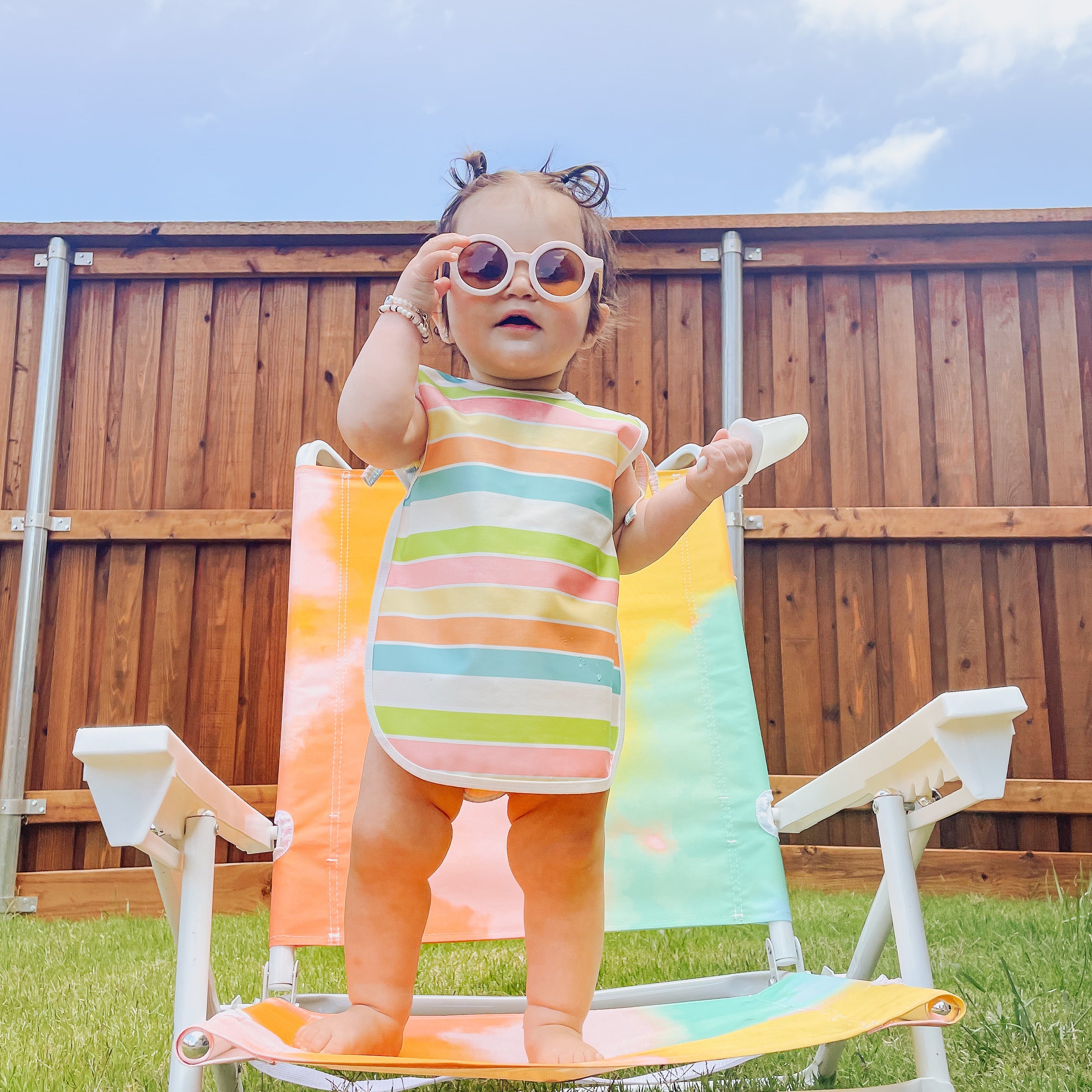 Rainbow Stripes Bapron BapronBaby