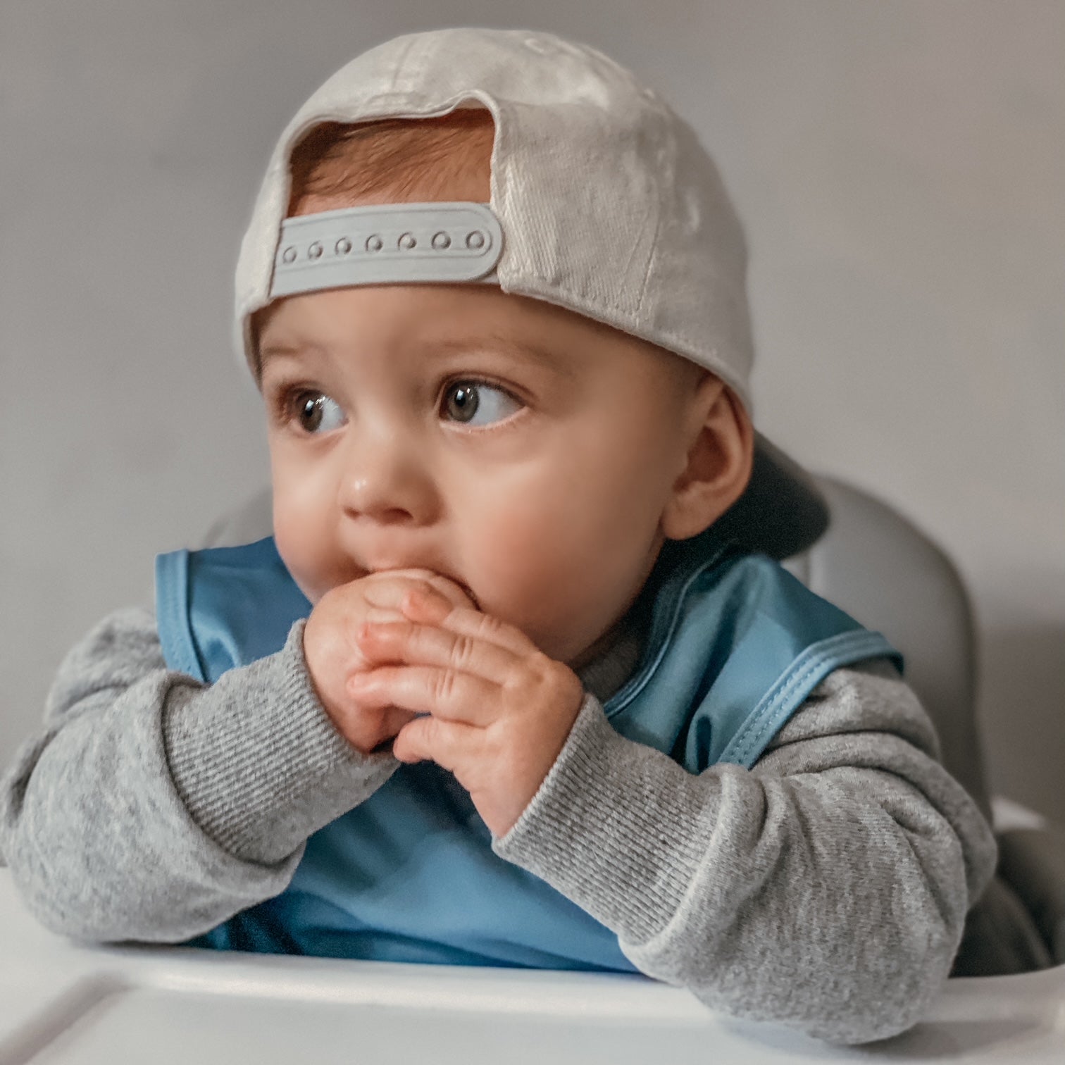 Solid Dusty Blue Minimalist Bapron BapronBaby