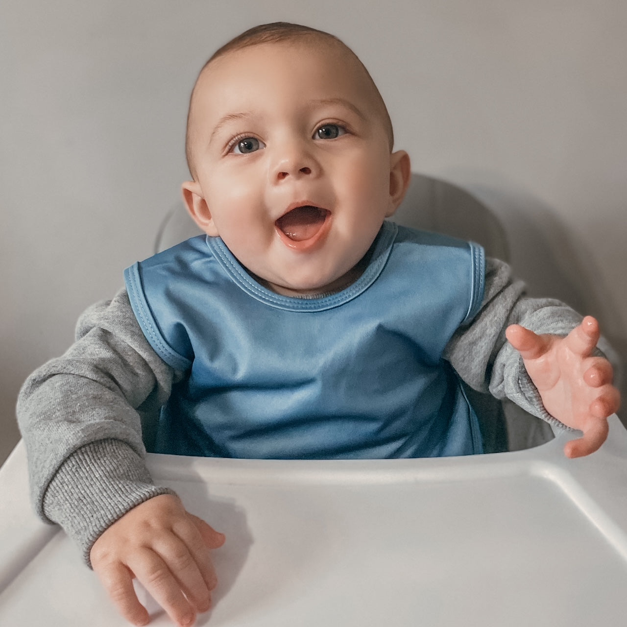 Solid Dusty Blue Minimalist Bapron BapronBaby