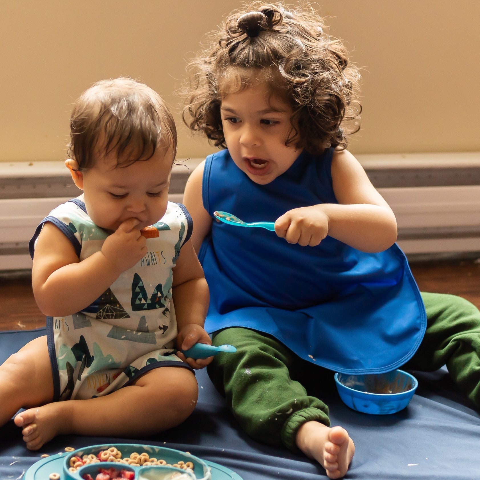 Solid Royal Blue Minimalist Bapron BapronBaby