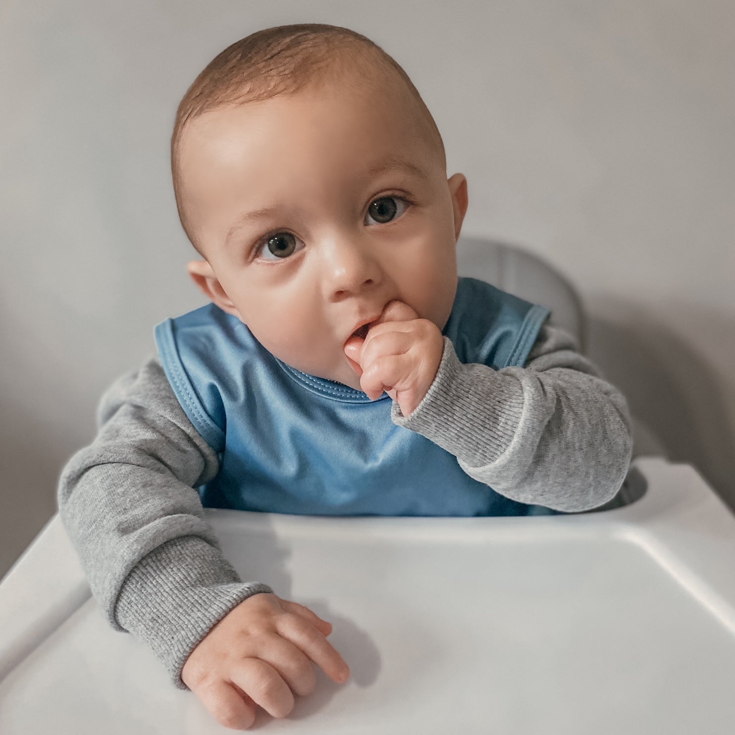 Solid Dusty Blue Minimalist Bapron BapronBaby