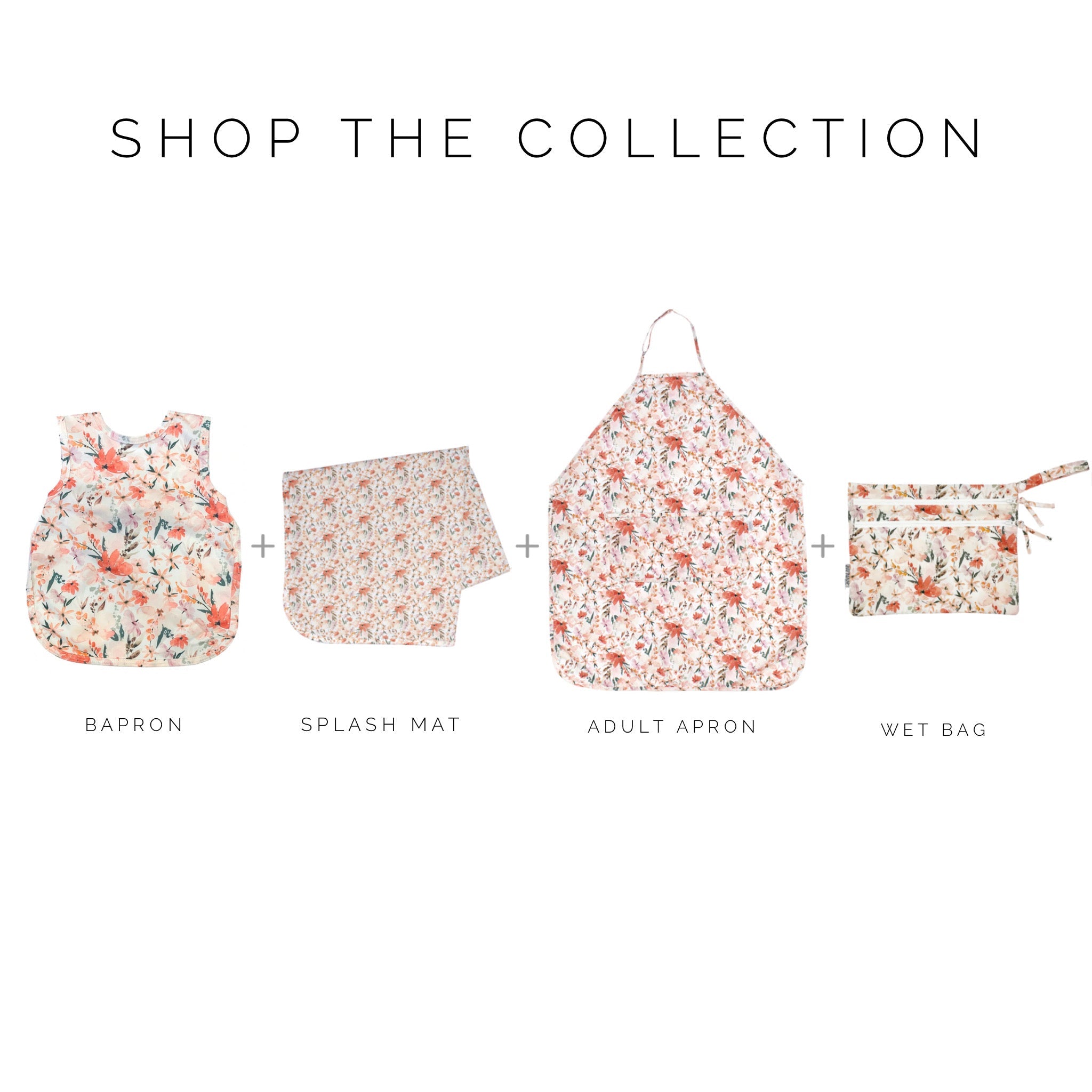 Peachy Dreams - Waterproof Wet Bag (For mealtime, on-the-go, and more!) BapronBaby