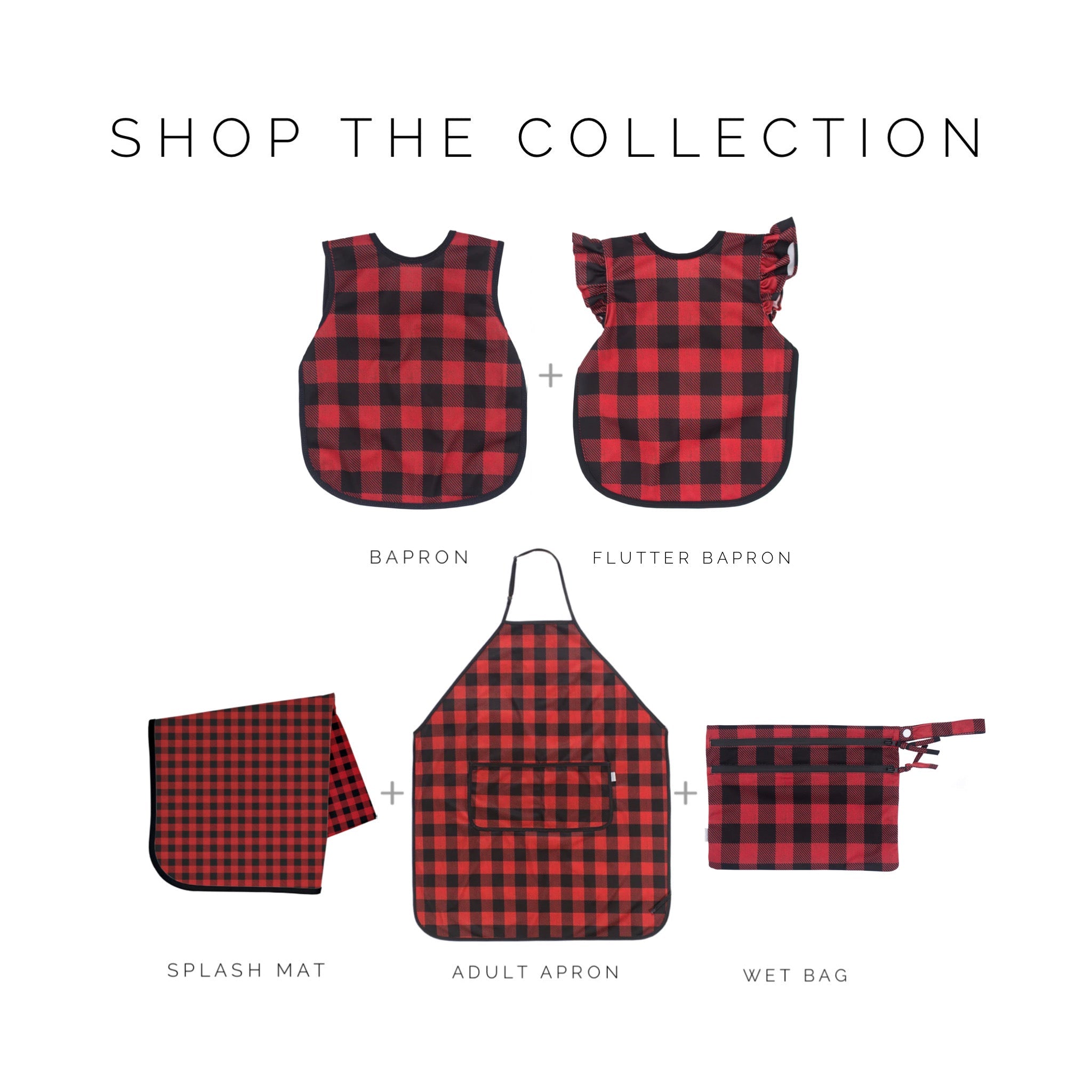 Red Buffalo Plaid Splash Mat - A Waterproof Catch-All for Highchair Spills and More! BapronBaby