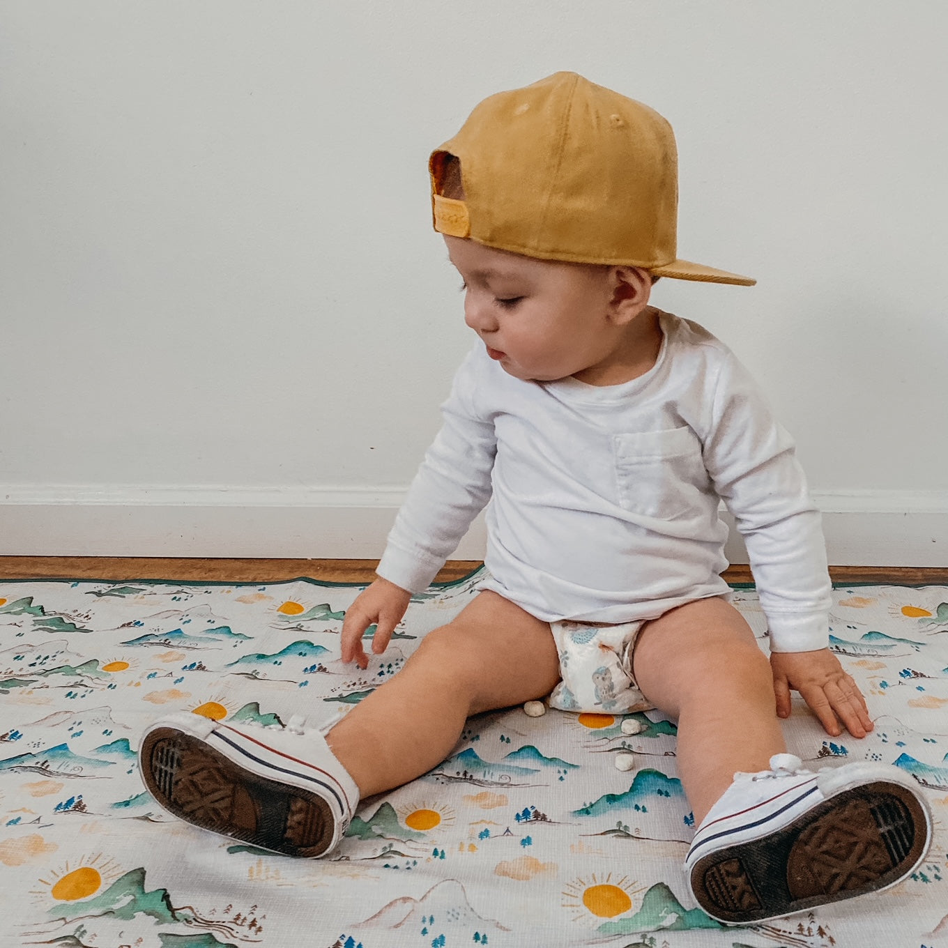 Mountain Mist Splash Mat - A Waterproof Catch-All for Highchair Spills and More! BapronBaby