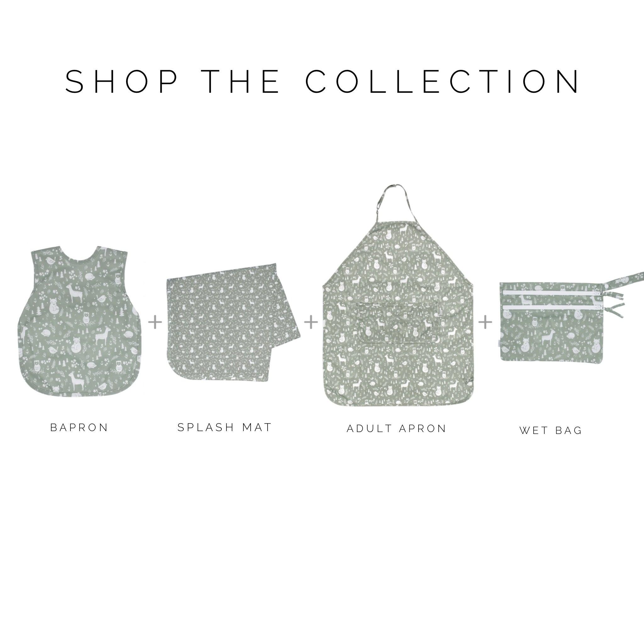 Forest Friends Apron - fits sizes youth small through adult 2XL BapronBaby