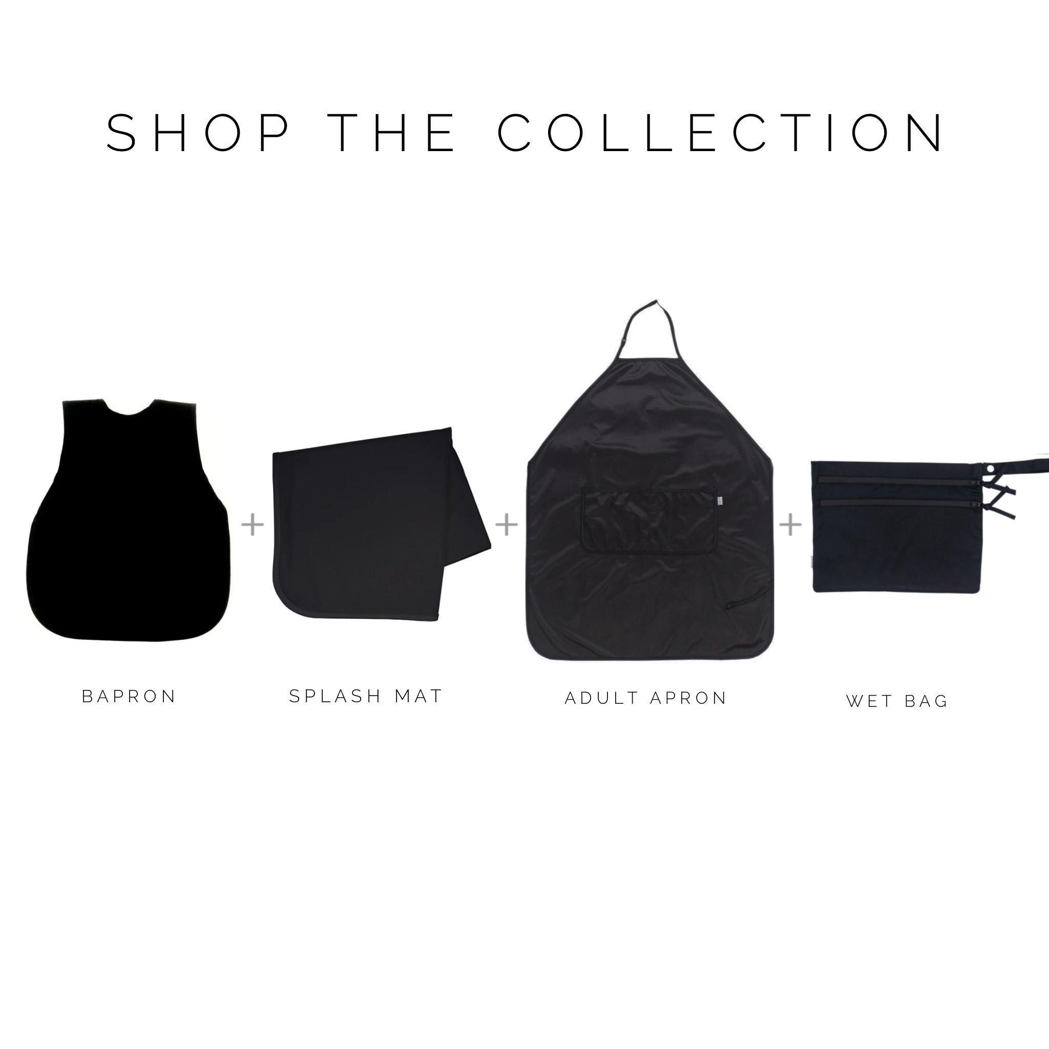Solid Black Minimalist Bapron BapronBaby